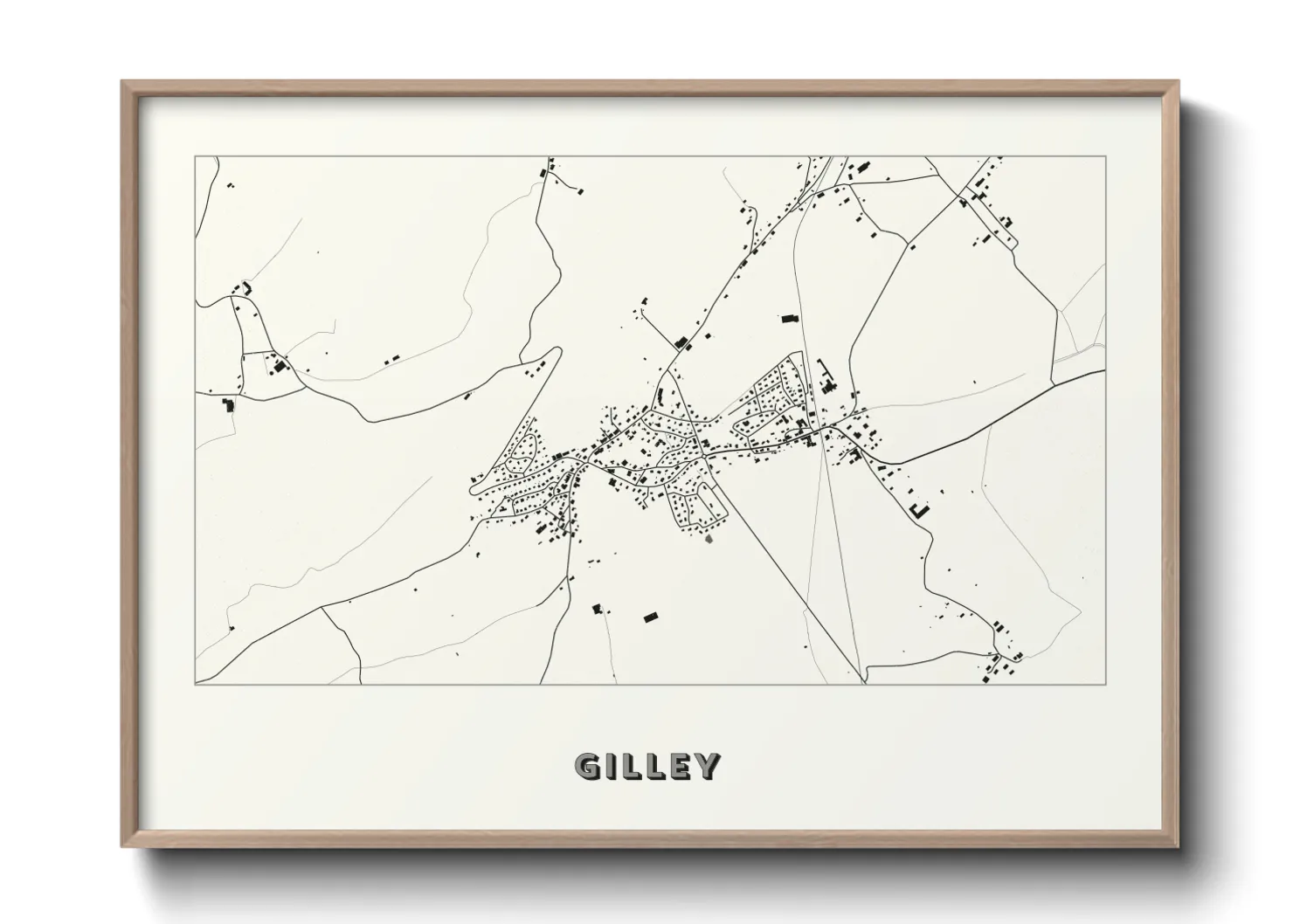 Une affiche de carte sur Gilley