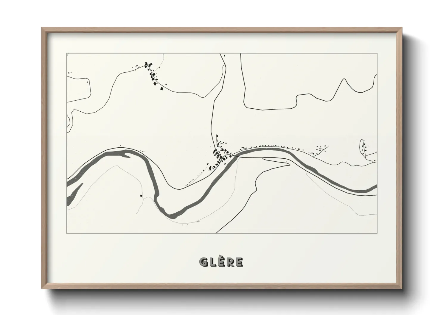 Une affiche de carte sur Glère