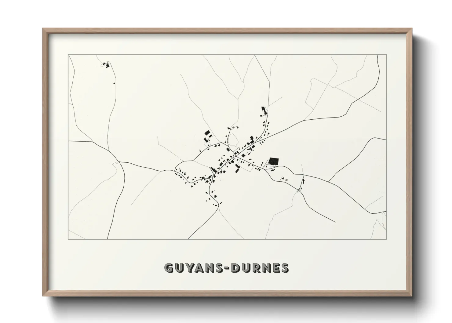 Une affiche de carte sur Guyans-Durnes