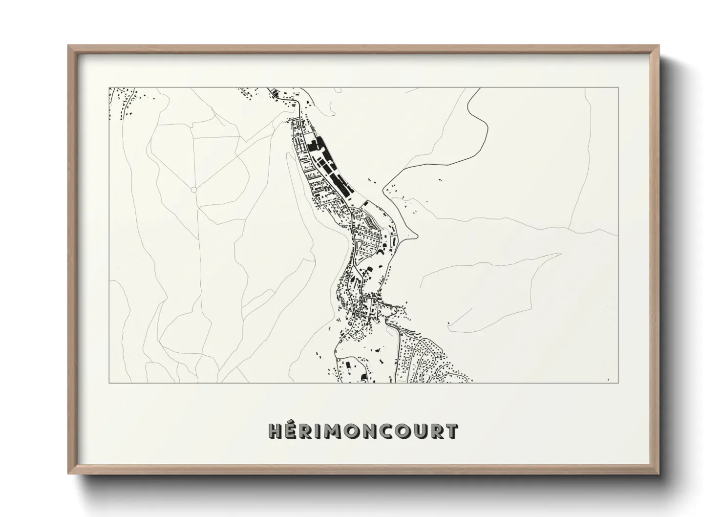 Une affiche de carte sur Hérimoncourt