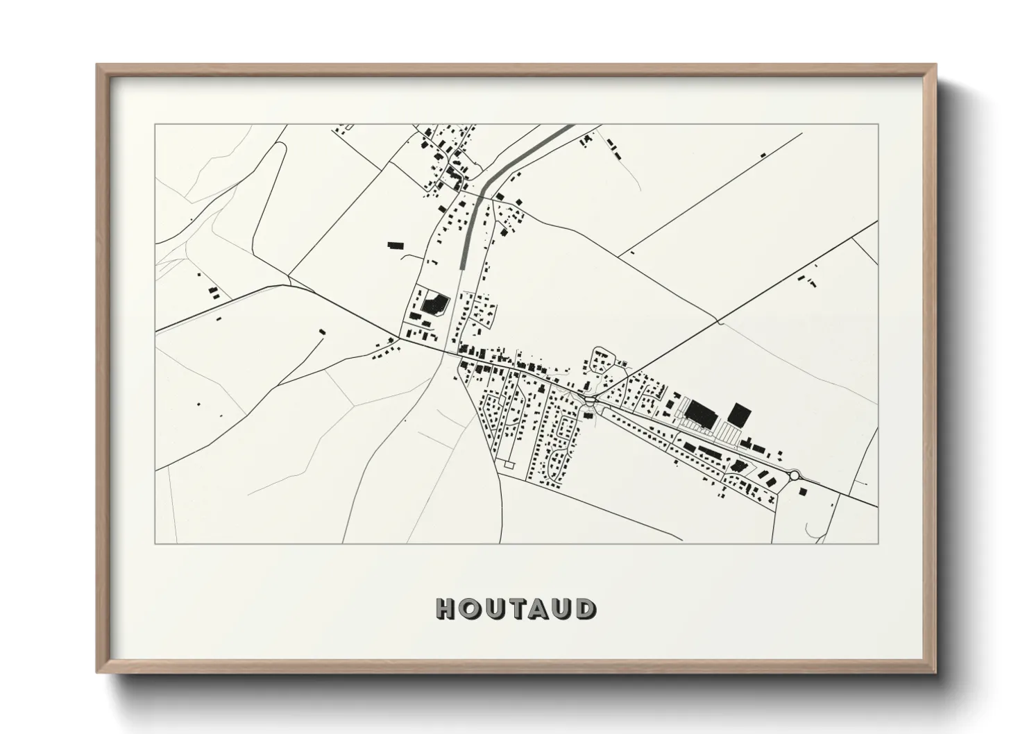 Une affiche de carte sur Houtaud