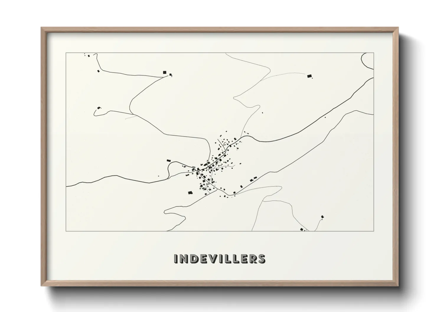 Une affiche de carte sur Indevillers