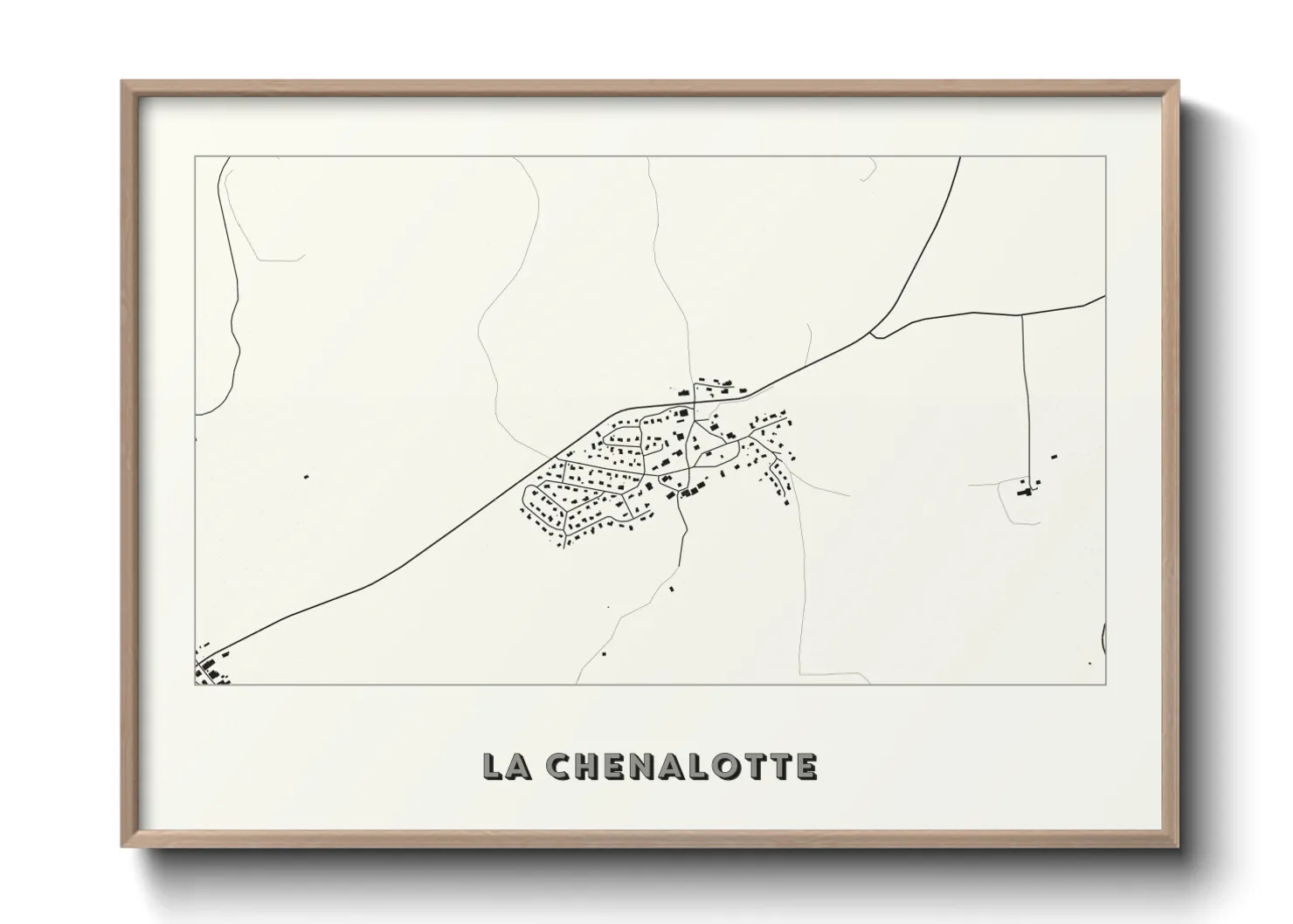 Une affiche de carte sur La Chenalotte