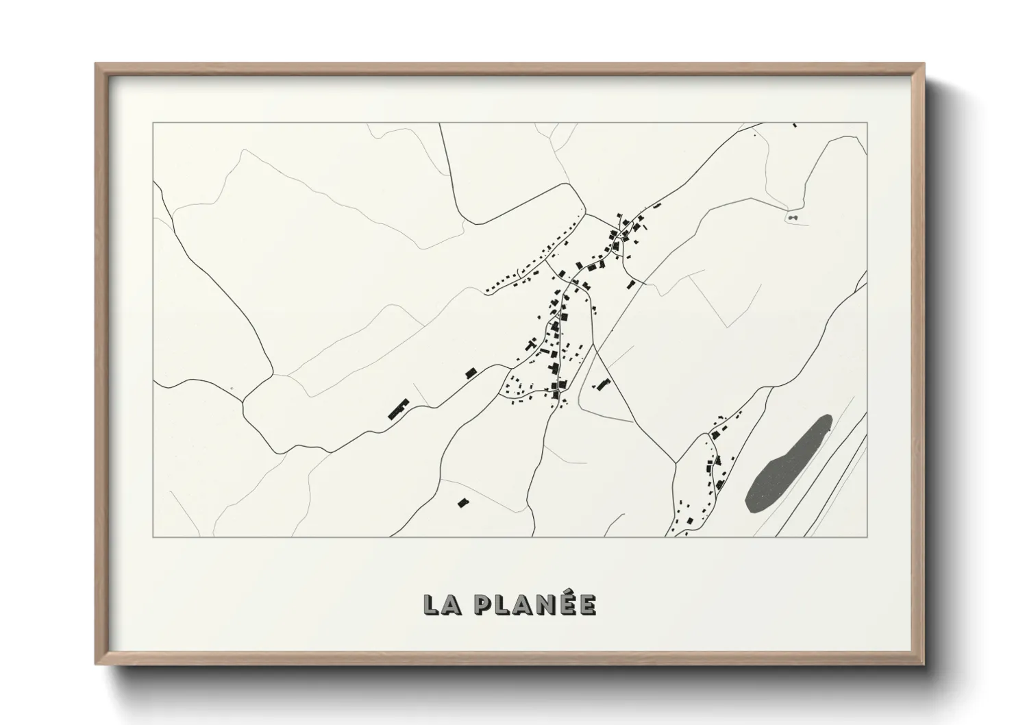Une affiche de carte sur La Planée