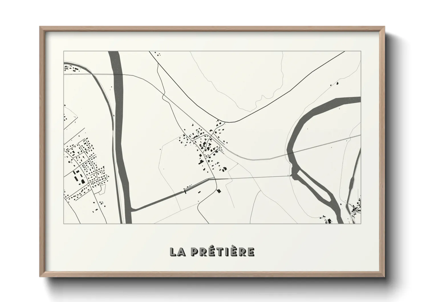 Une affiche de carte sur La Prétière