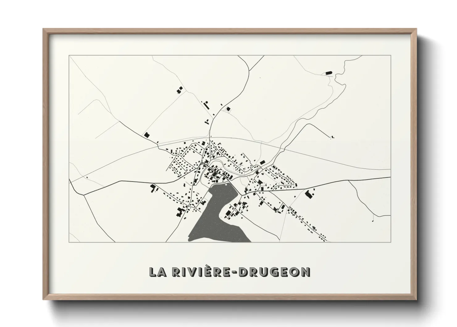 Une affiche de carte sur La Rivière-Drugeon