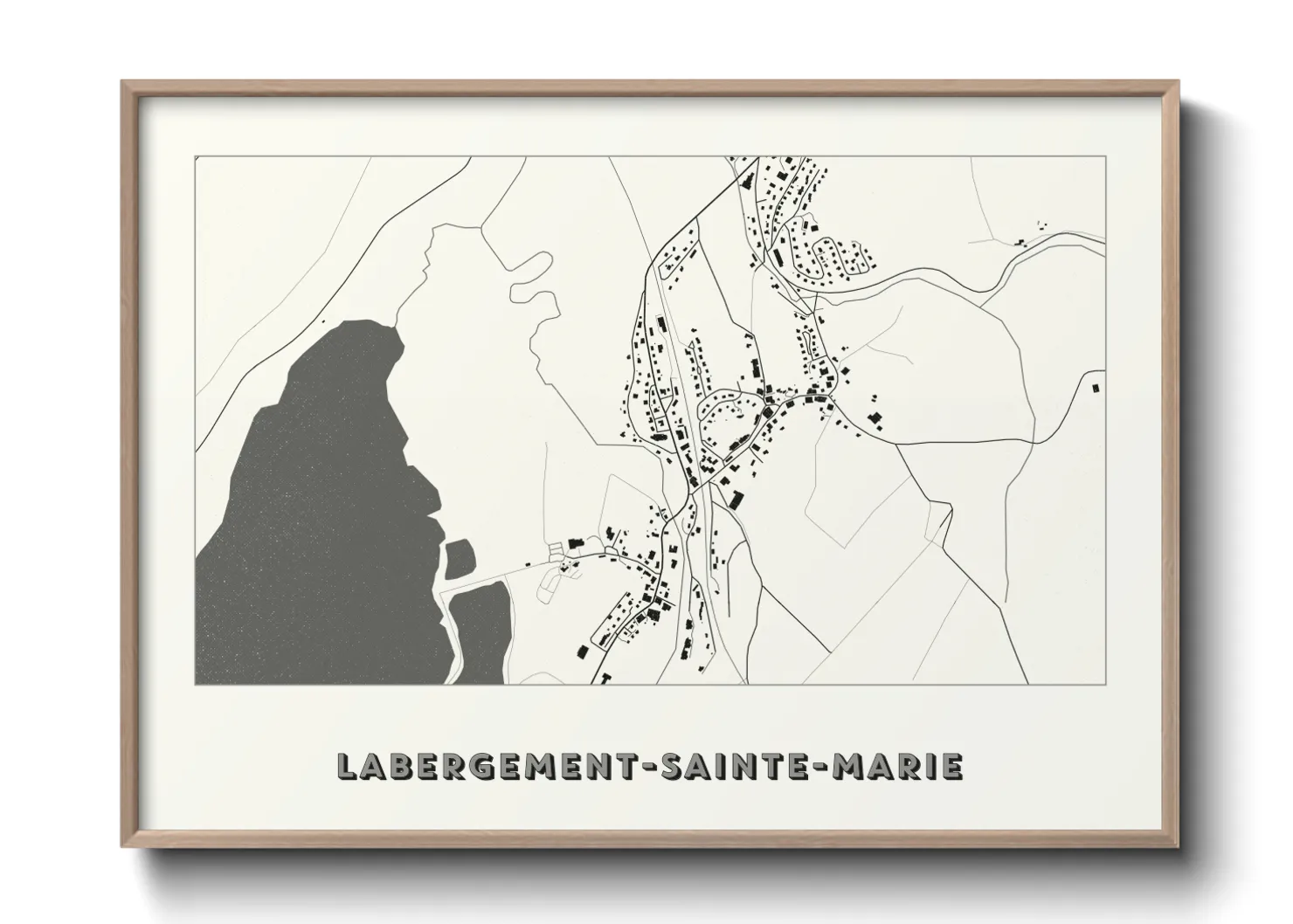 Une affiche de carte sur Labergement-Sainte-Marie