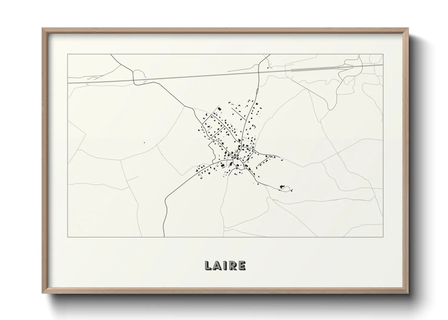 Une affiche de carte sur Laire