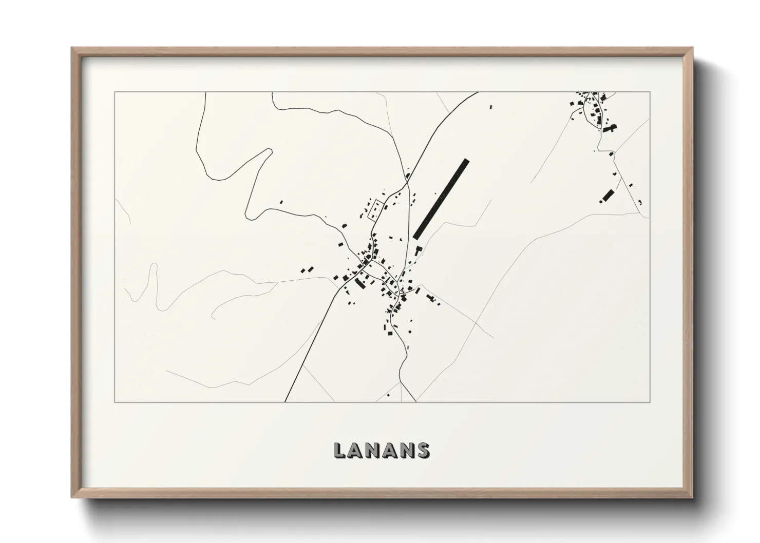 Une affiche de carte sur Lanans