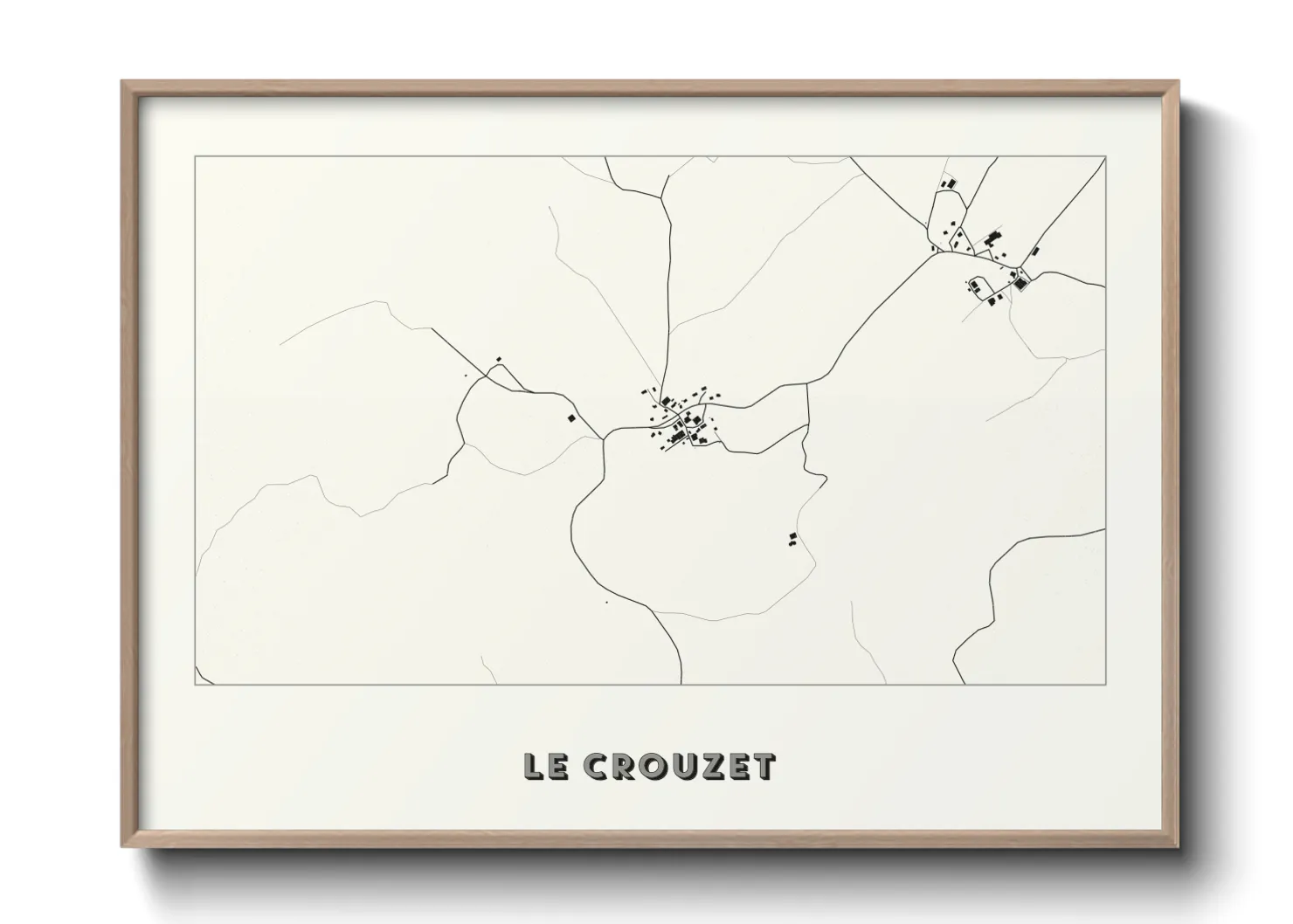 Une affiche de carte sur Le Crouzet