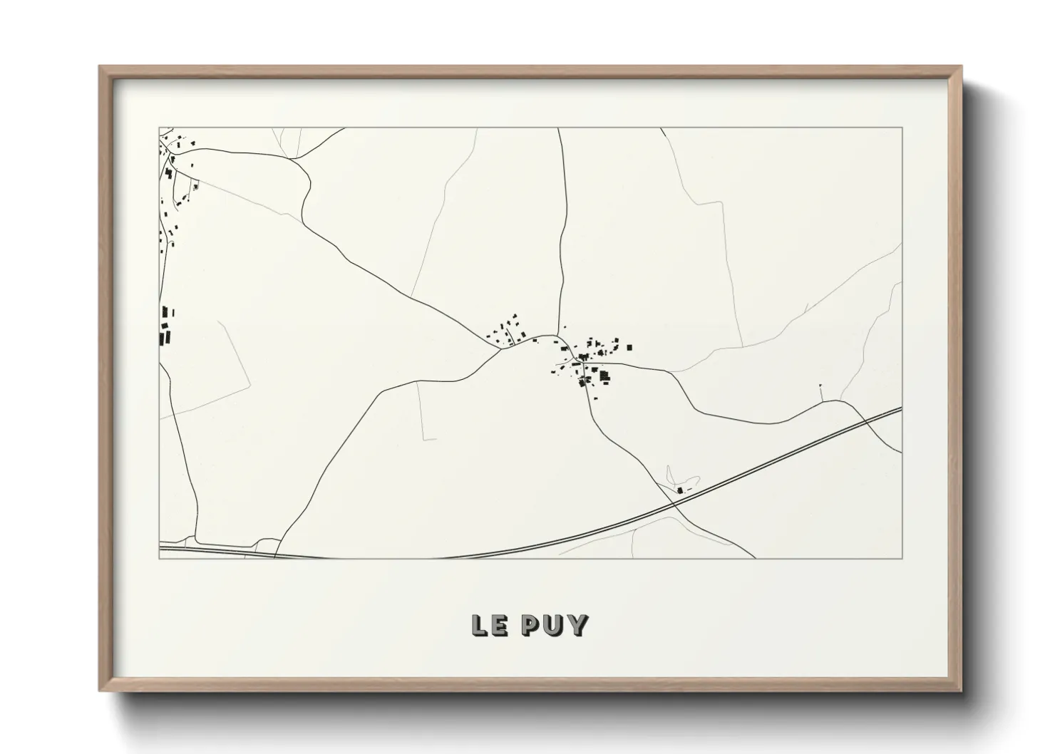 Une affiche de carte sur Le Puy