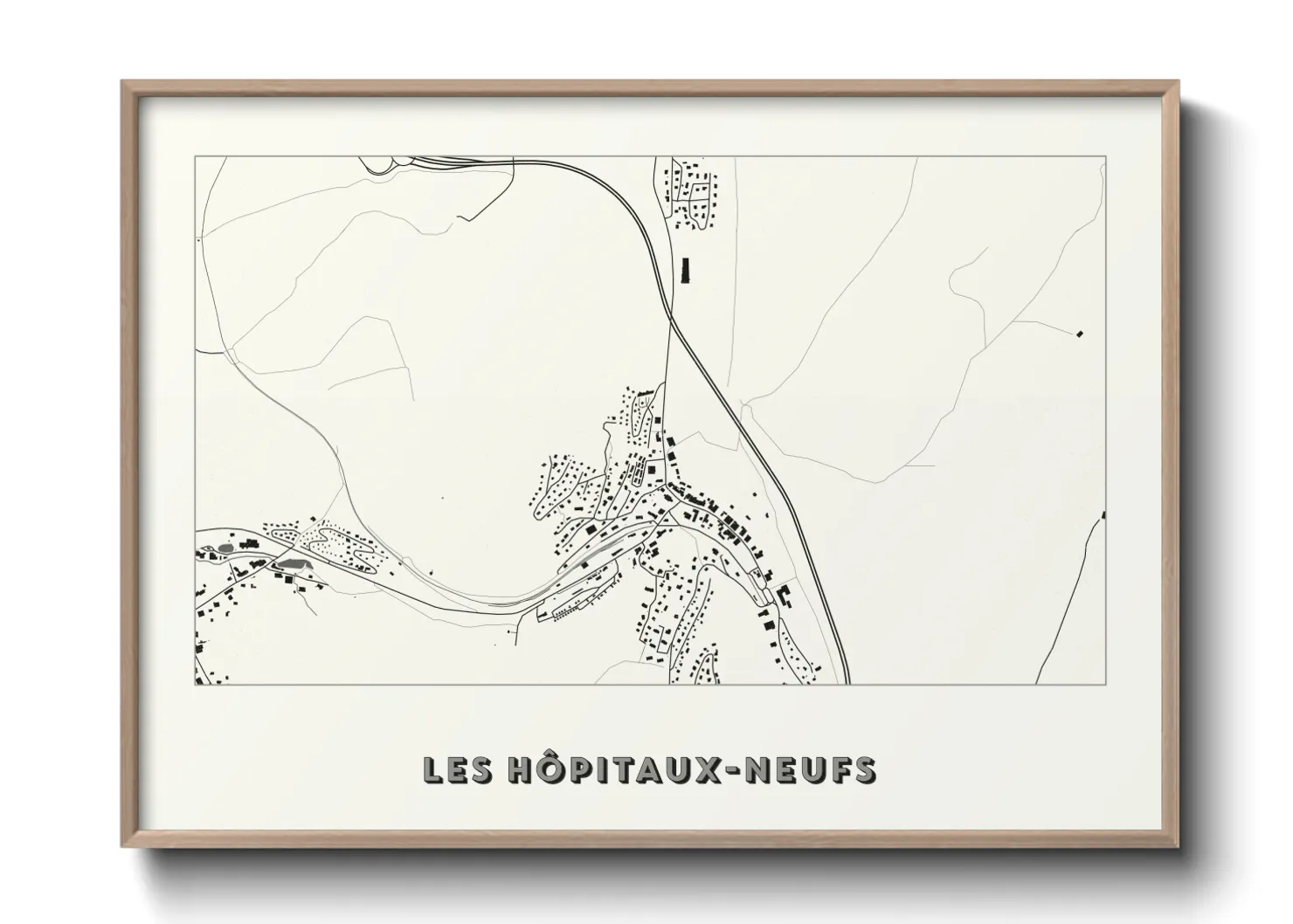 Une affiche de carte sur Les Hôpitaux-Neufs