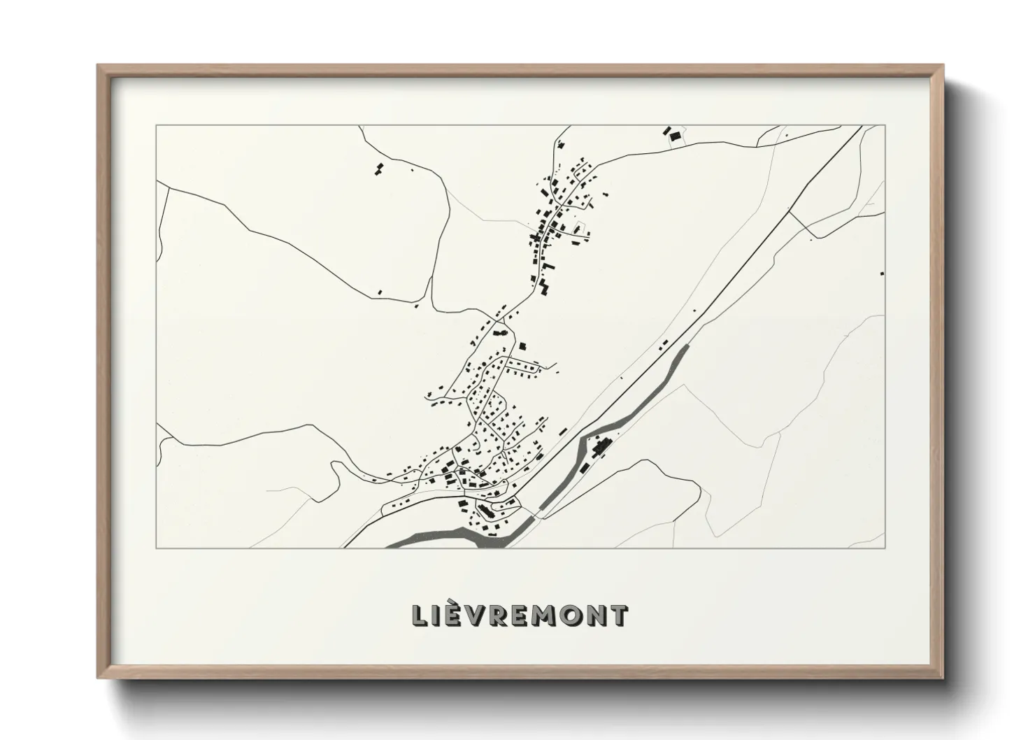 Une affiche de carte sur Lièvremont