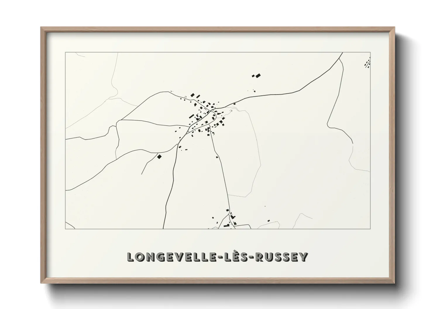 Une affiche de carte sur Longevelle-lès-Russey