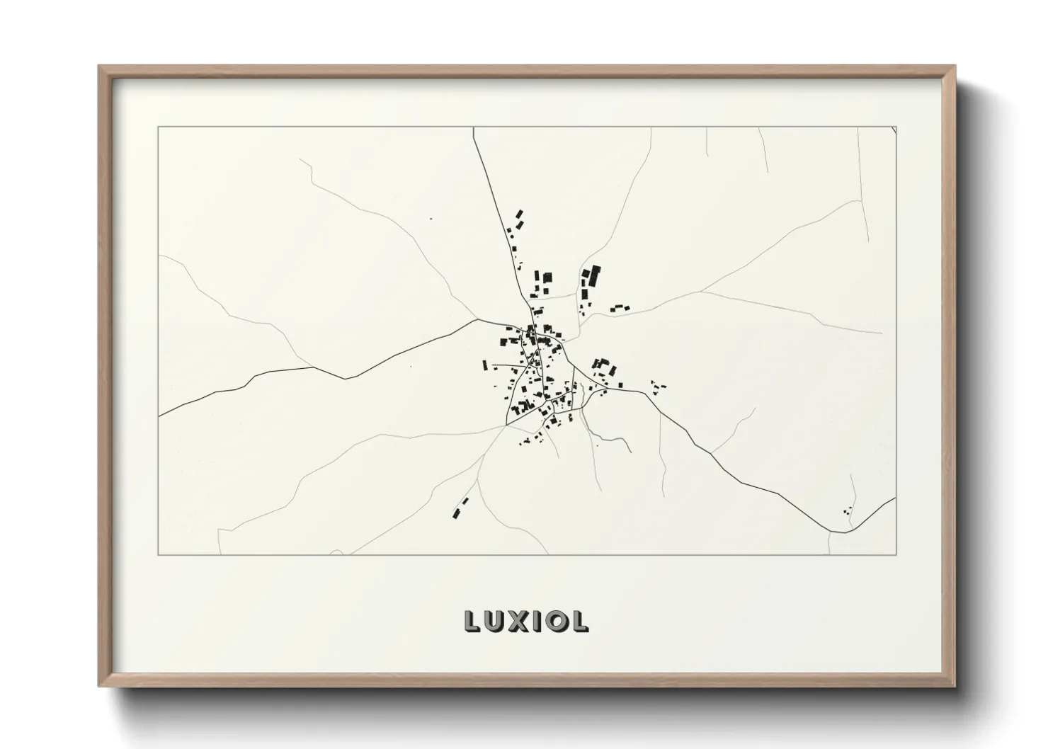 Une affiche de carte sur Luxiol