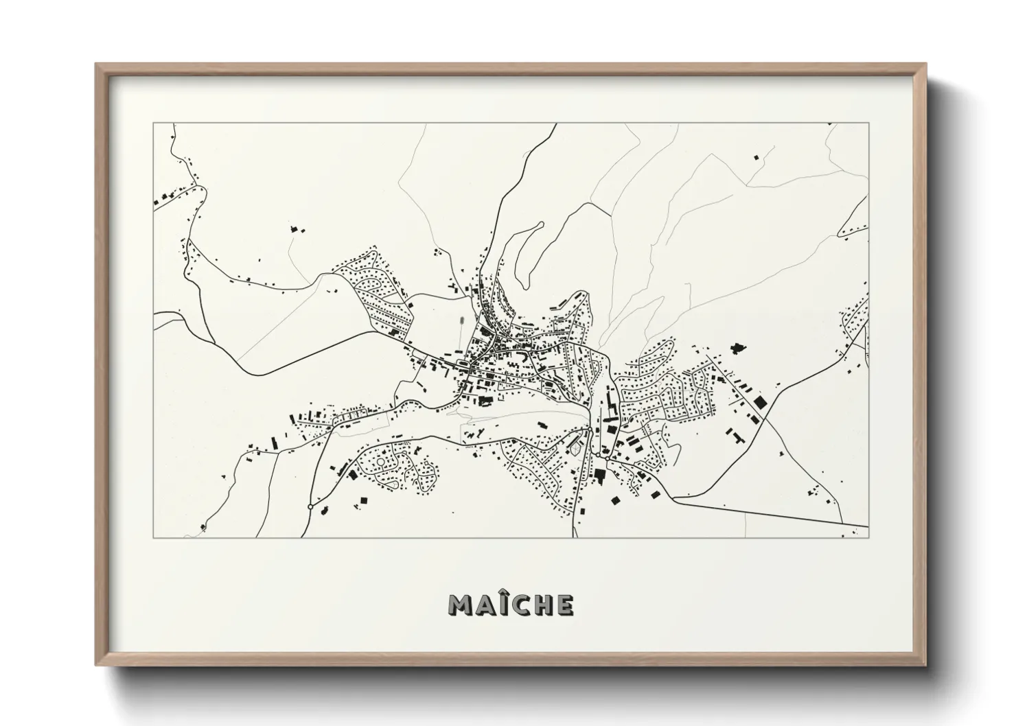 Une affiche de carte sur Maîche