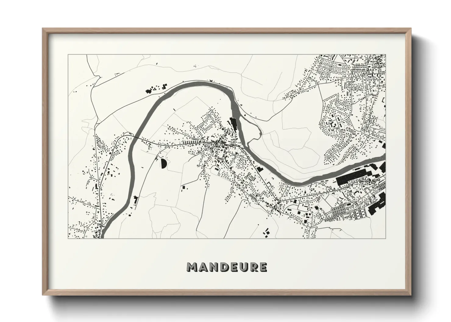 Une affiche de carte sur Mandeure