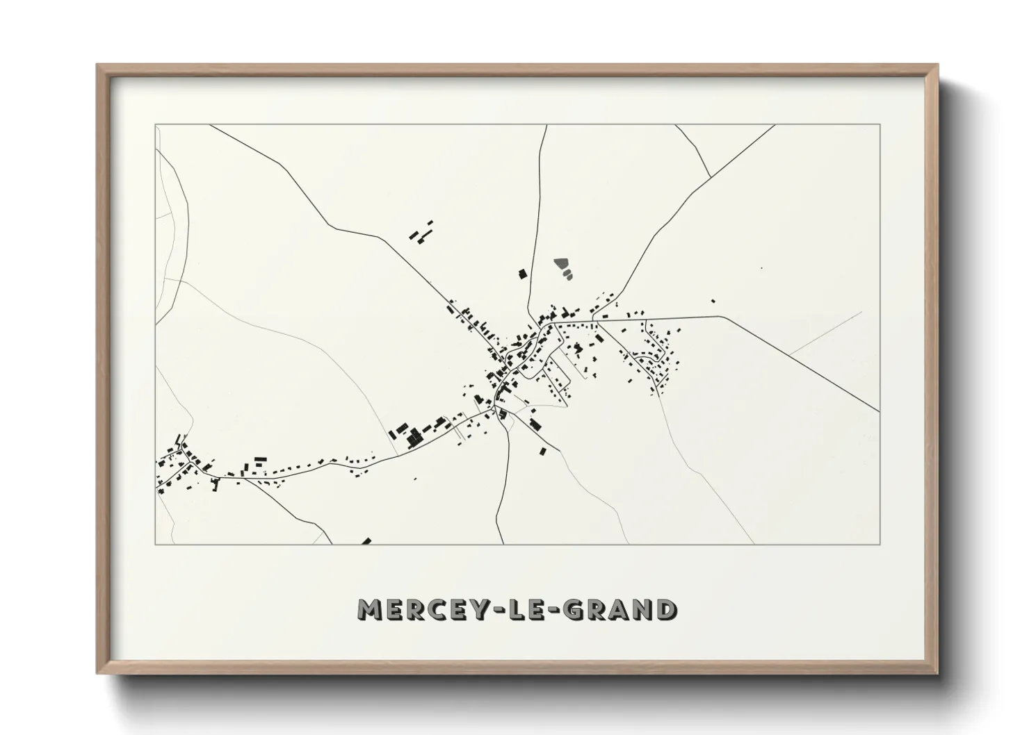 Une affiche de carte sur Mercey-le-Grand