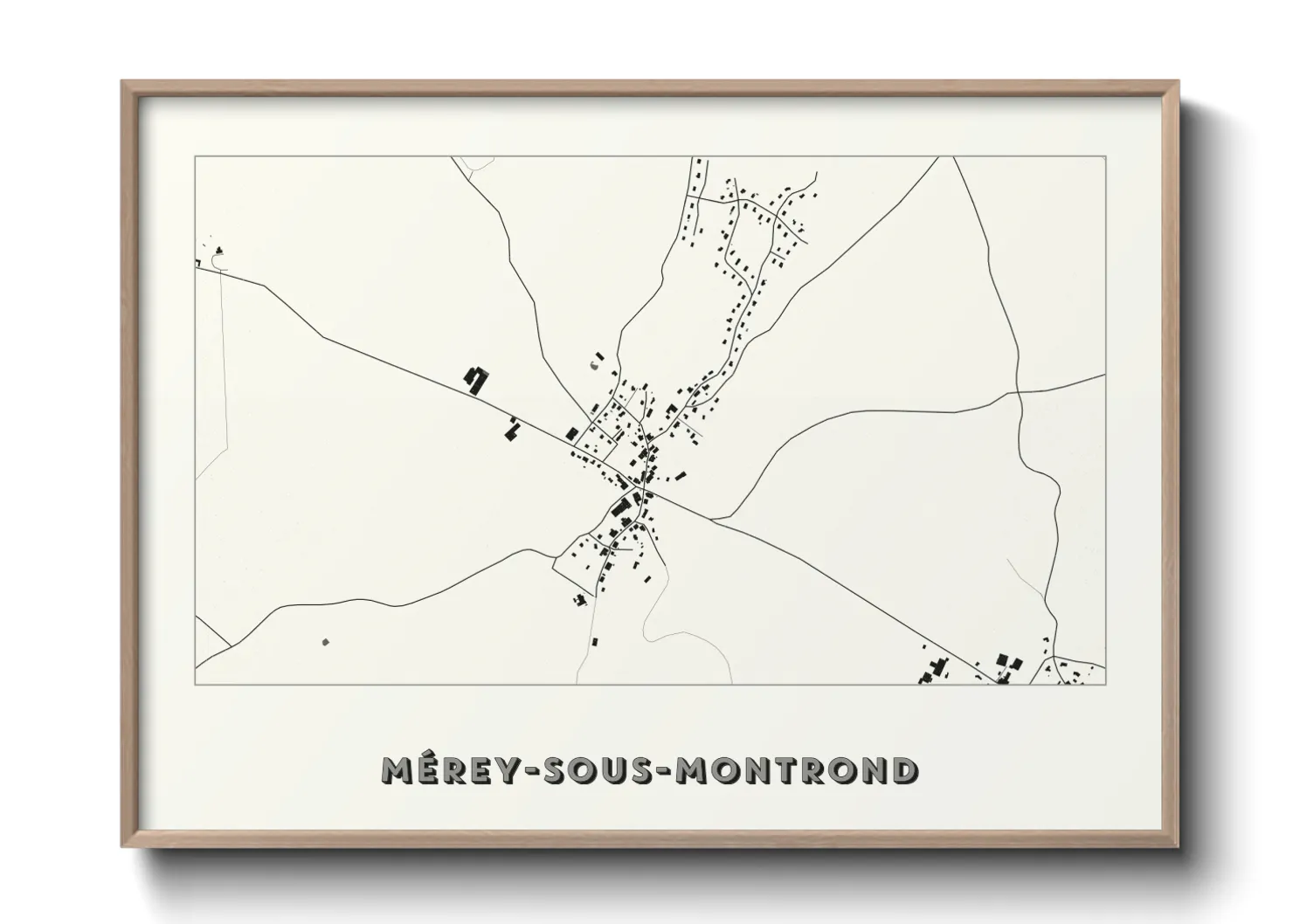 Une affiche de carte sur Mérey-sous-Montrond