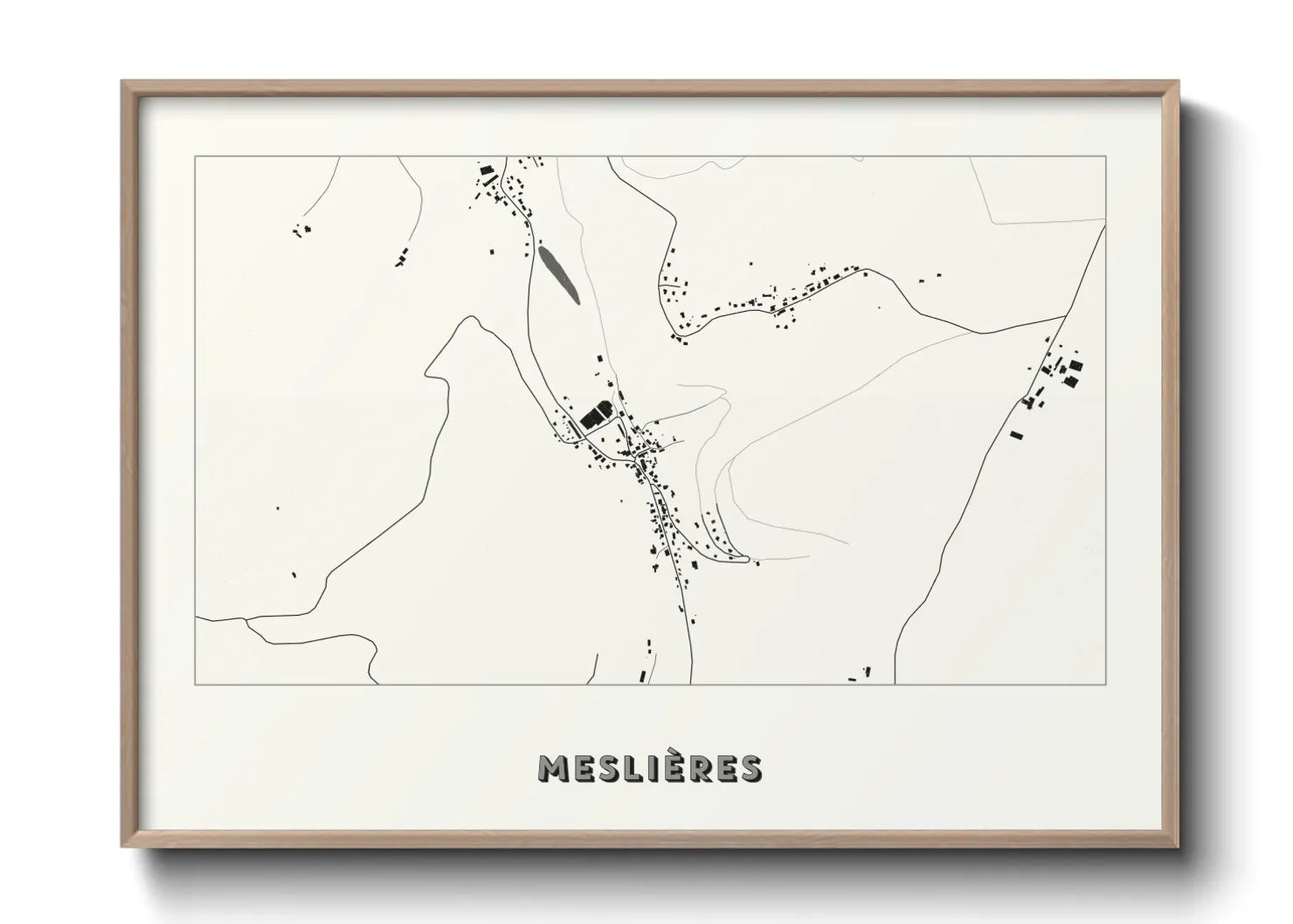 Une affiche de carte sur Meslières