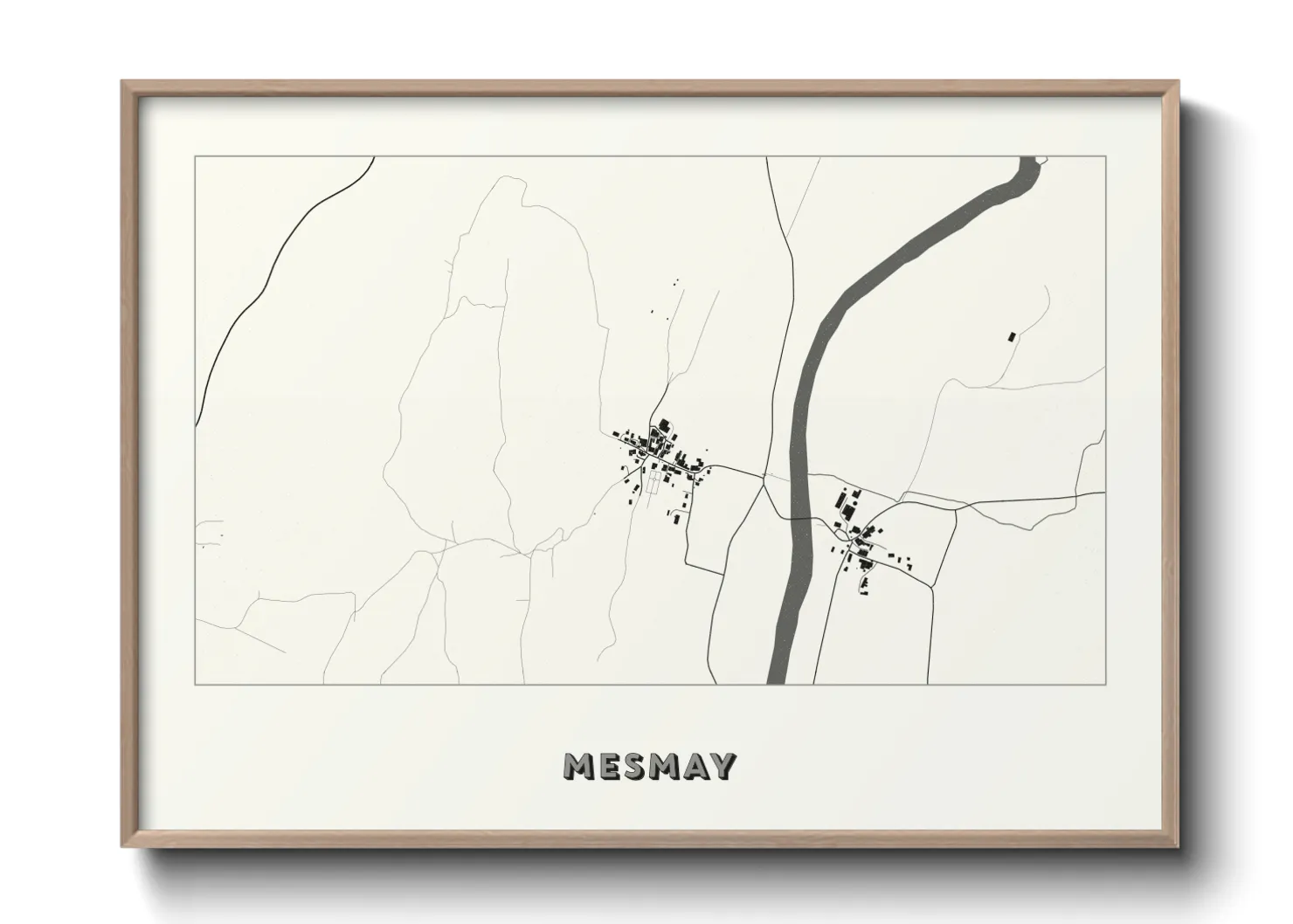 Une affiche de carte sur Mesmay
