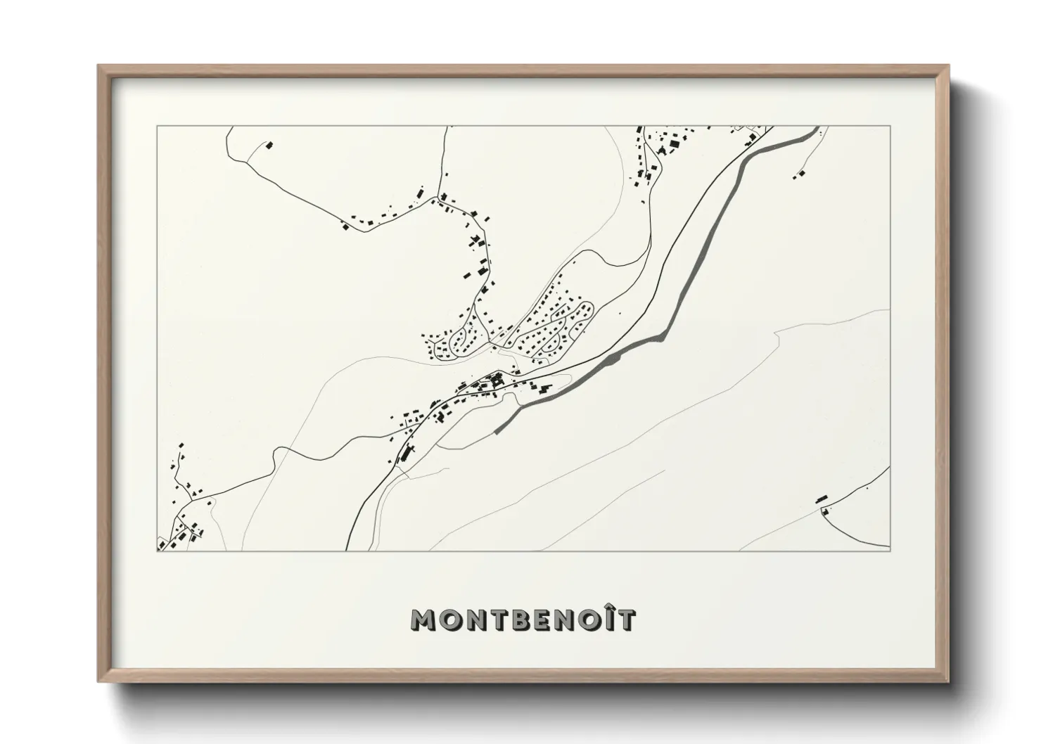 Une affiche de carte sur Montbenoît