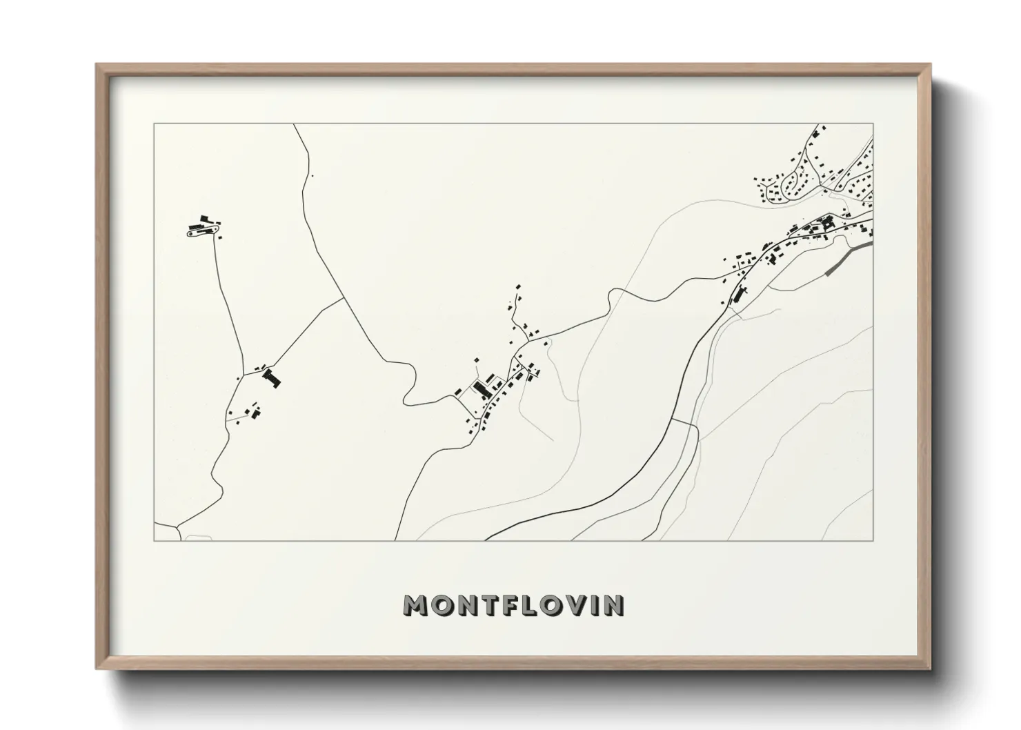 Une affiche de carte sur Montflovin