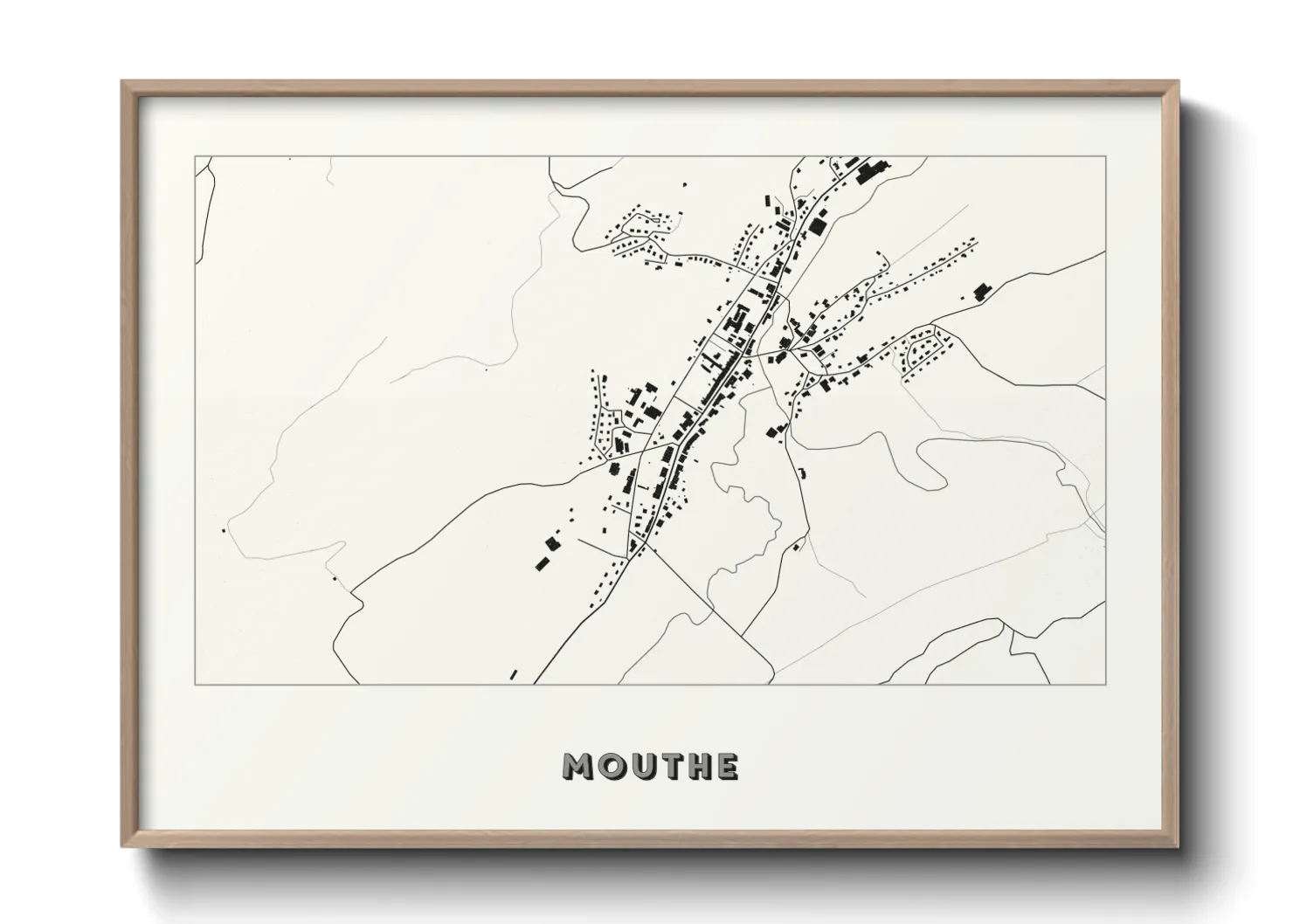 Une affiche de carte sur Mouthe