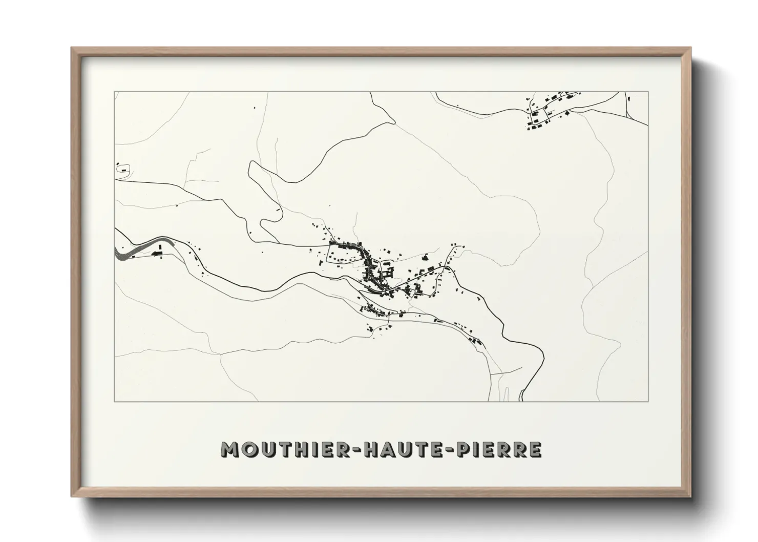 Une affiche de carte sur Mouthier-Haute-Pierre