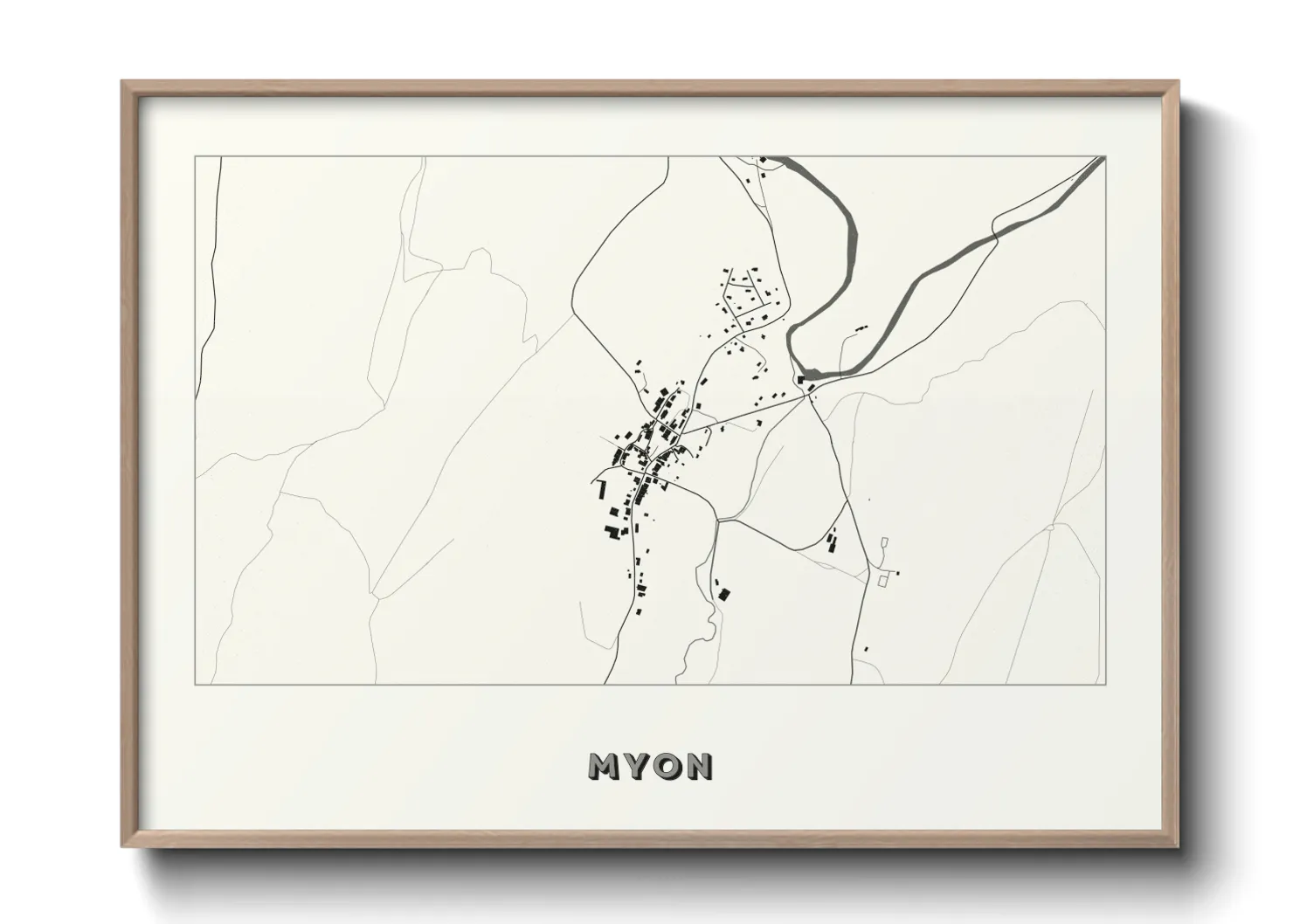 Une affiche de carte sur Myon