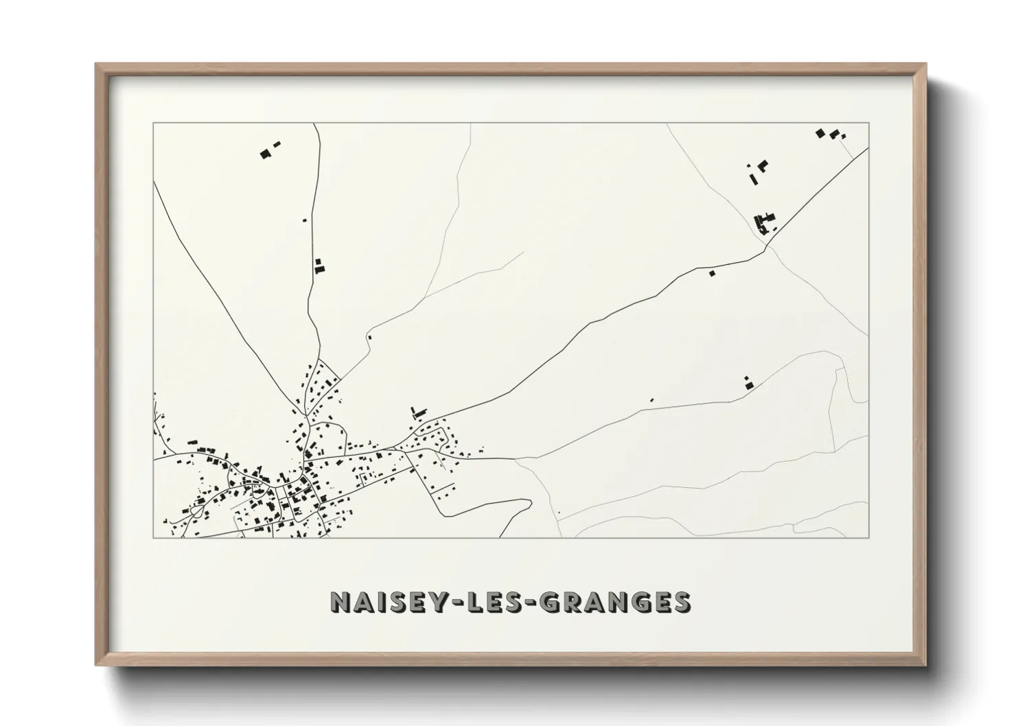 Une affiche de carte sur Naisey-les-Granges