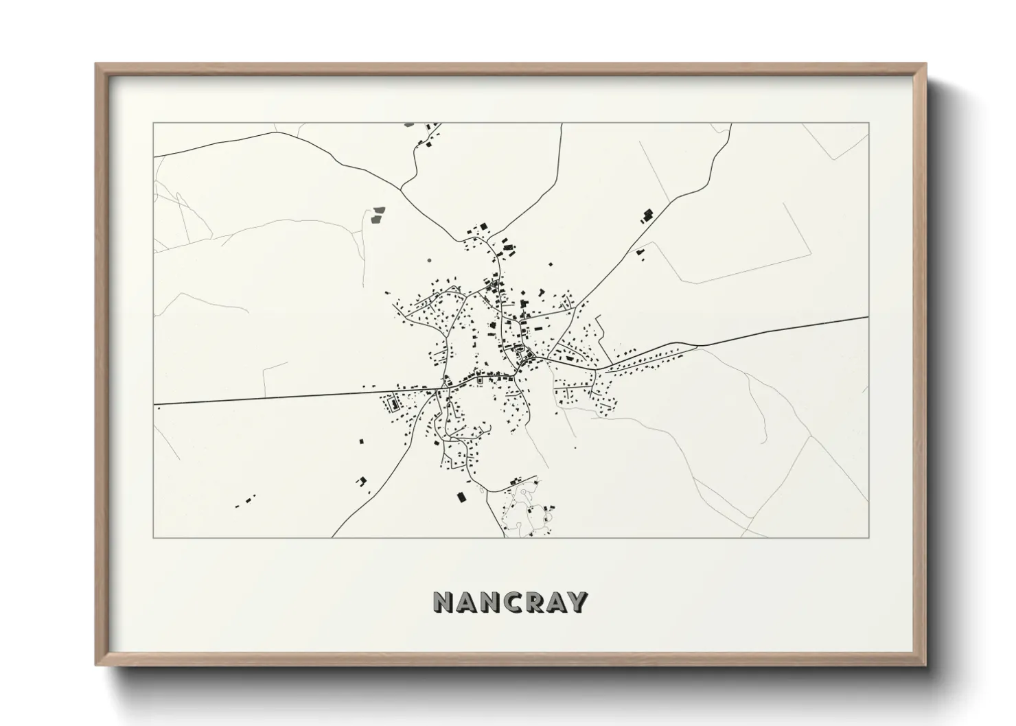 Une affiche de carte sur Nancray