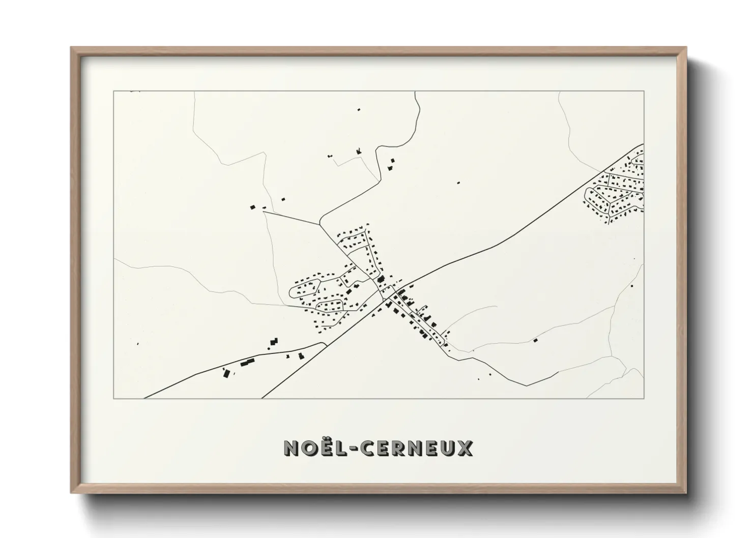 Une affiche de carte sur Noël-Cerneux
