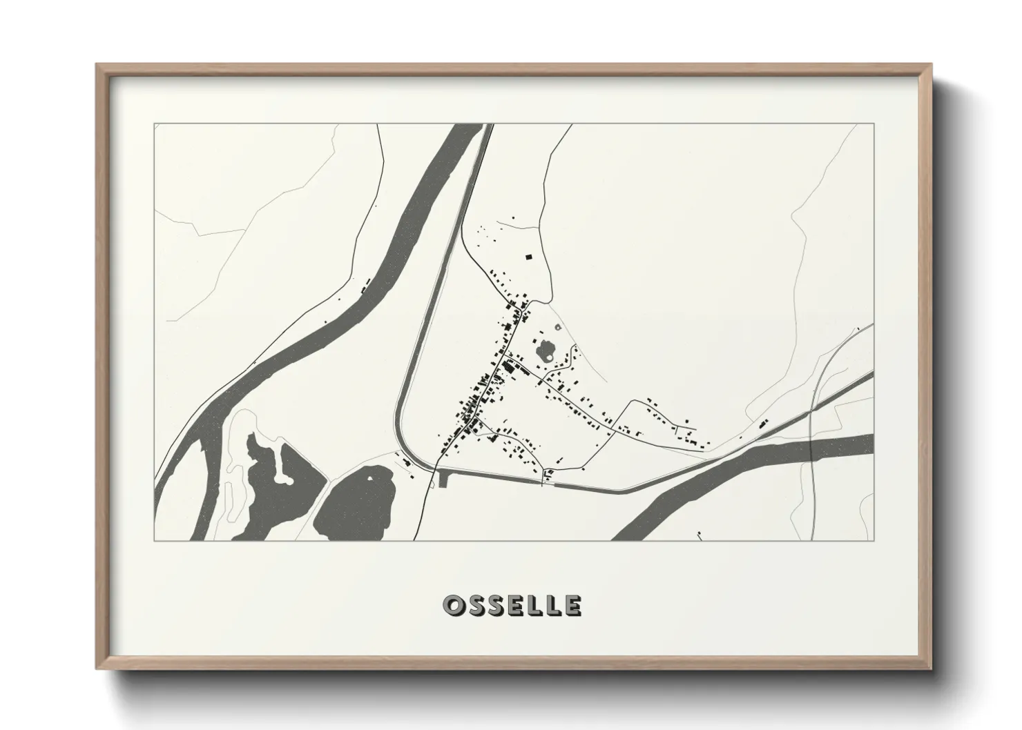 Une affiche de carte sur Osselle