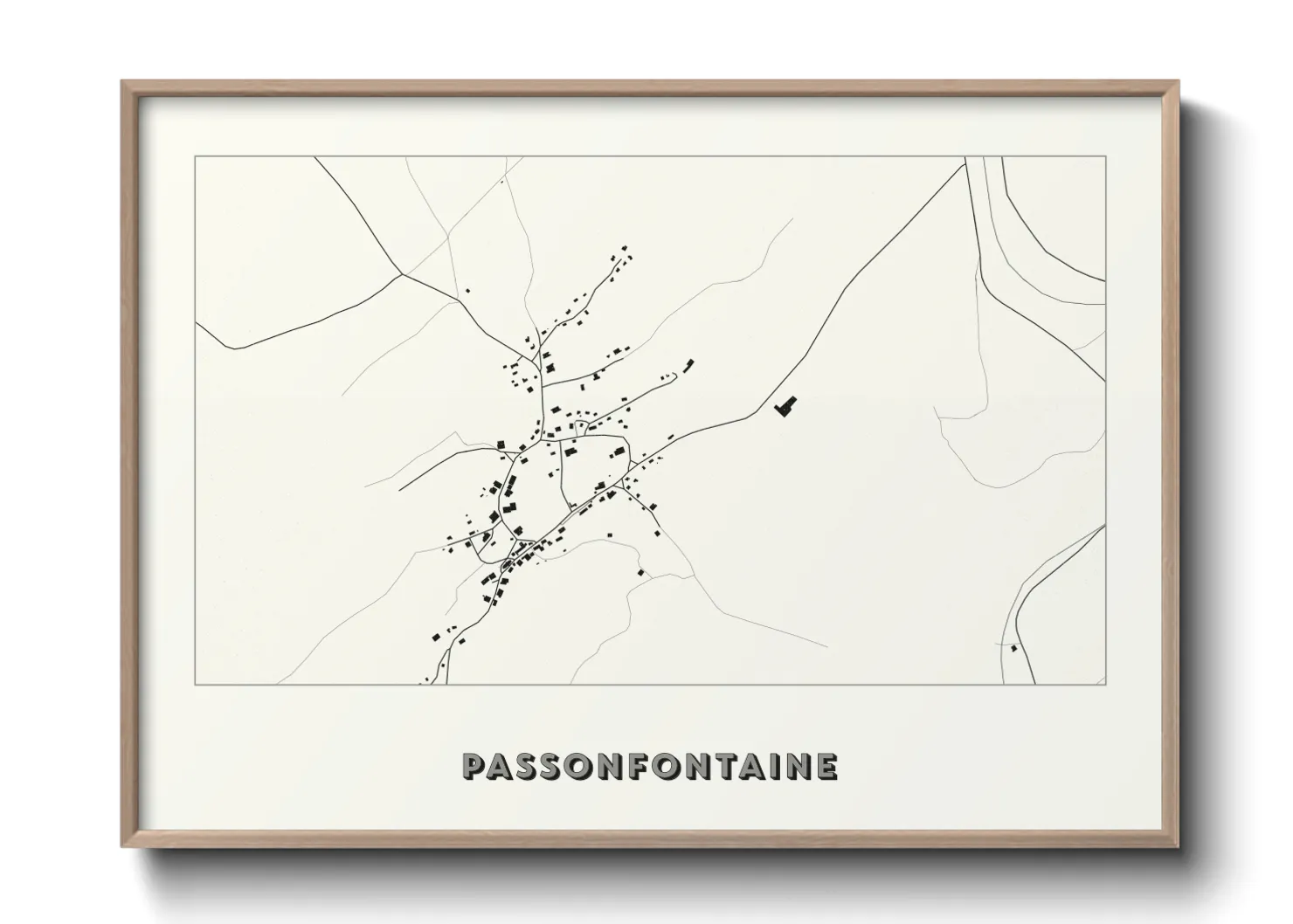 Une affiche de carte sur Passonfontaine
