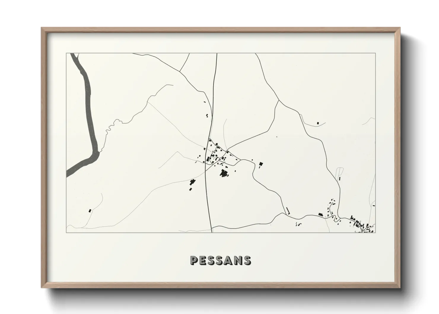 Une affiche de carte sur Pessans