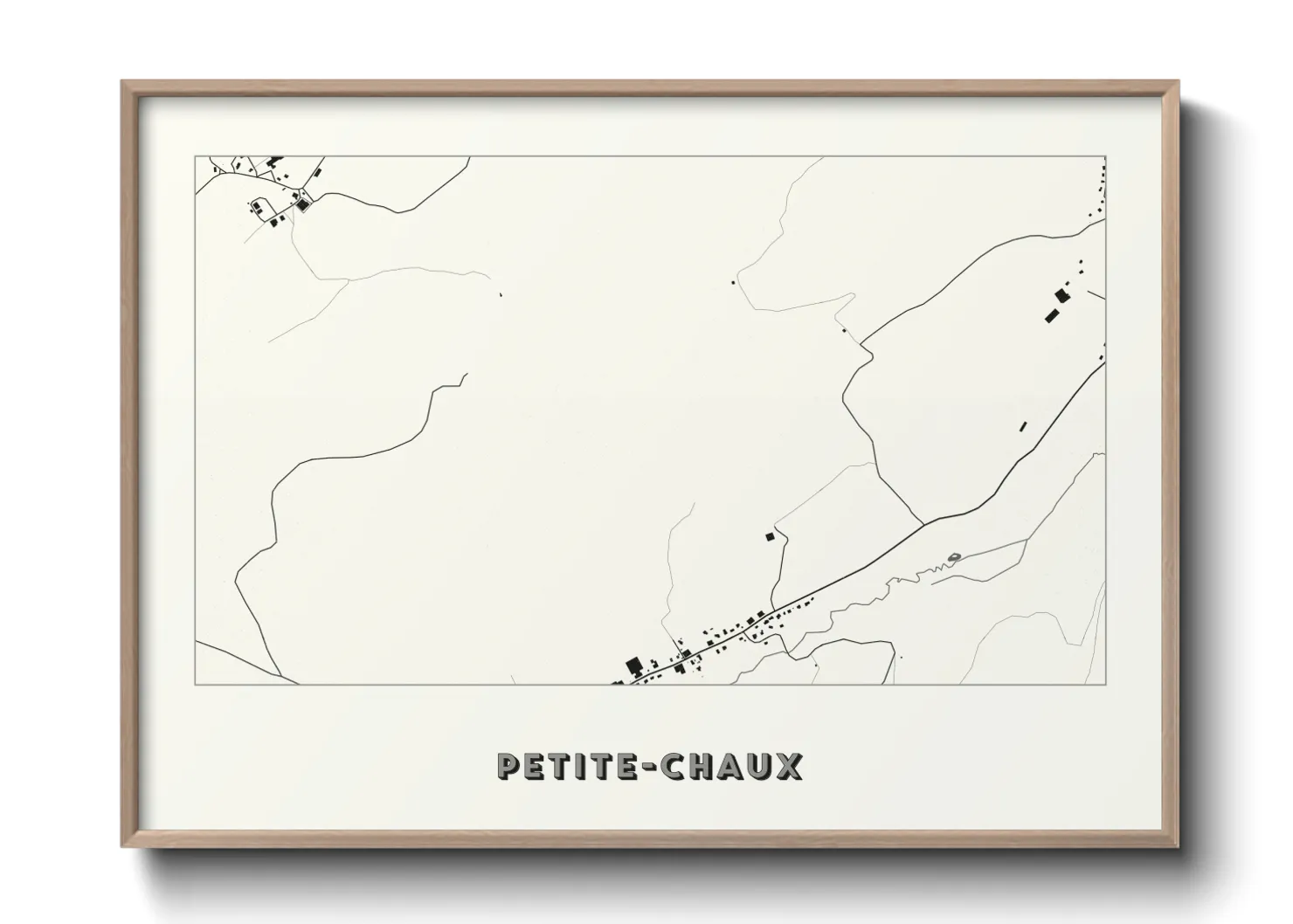 Une affiche de carte sur Petite-Chaux