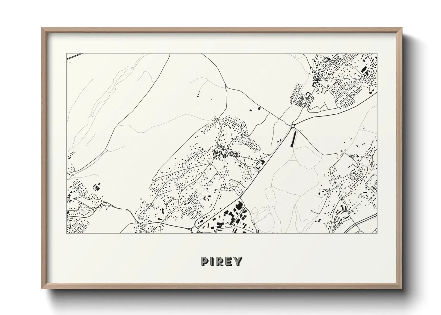 Une affiche de carte sur Pirey
