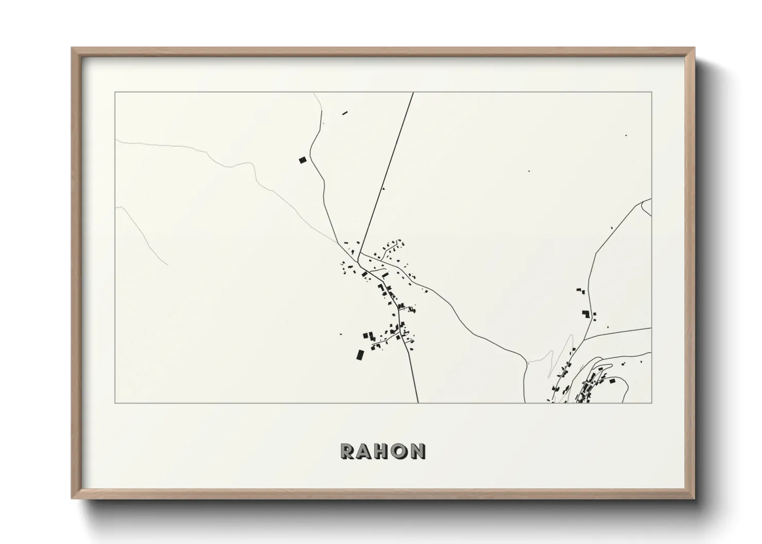 Une affiche de carte sur Rahon