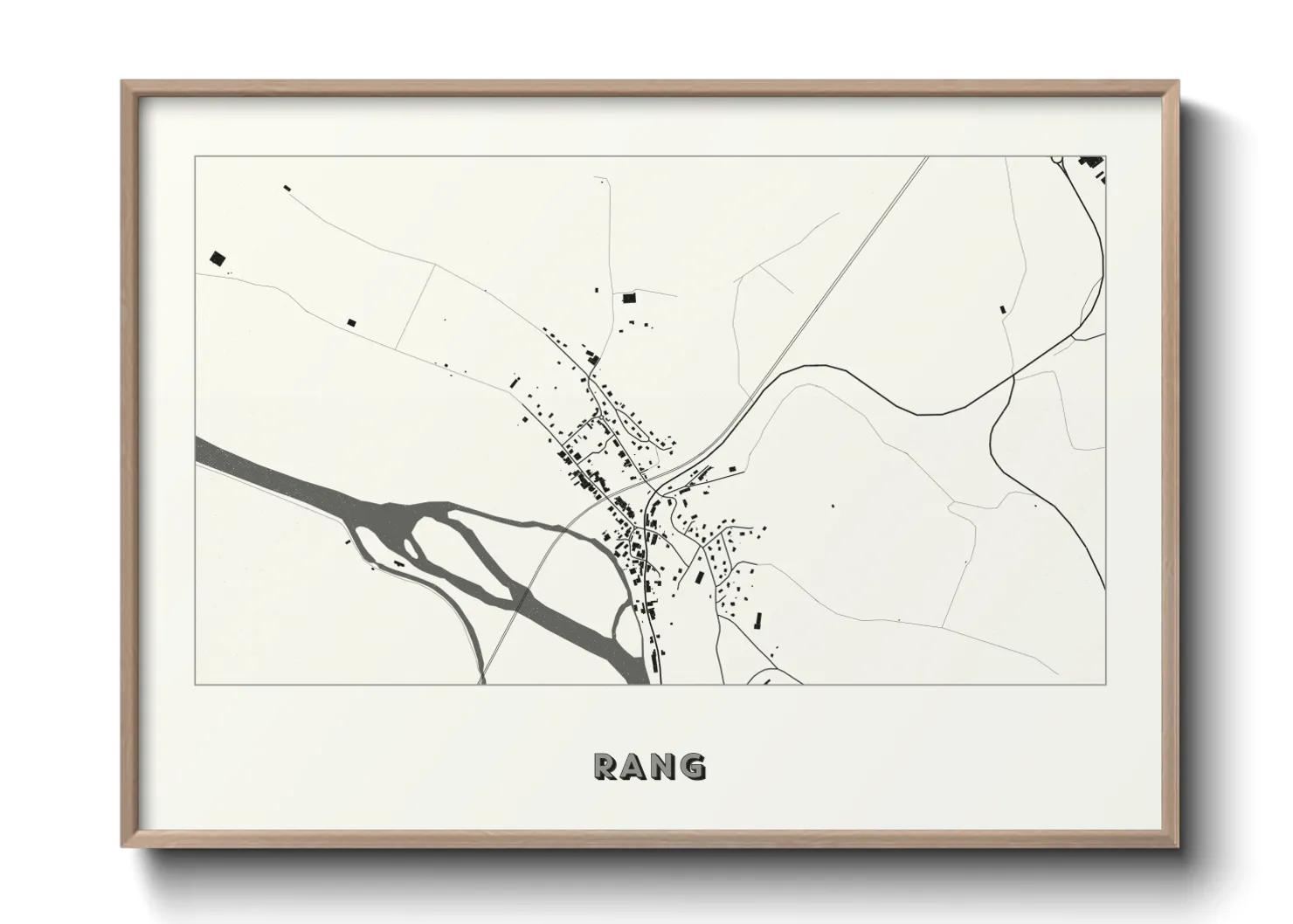Une affiche de carte sur Rang