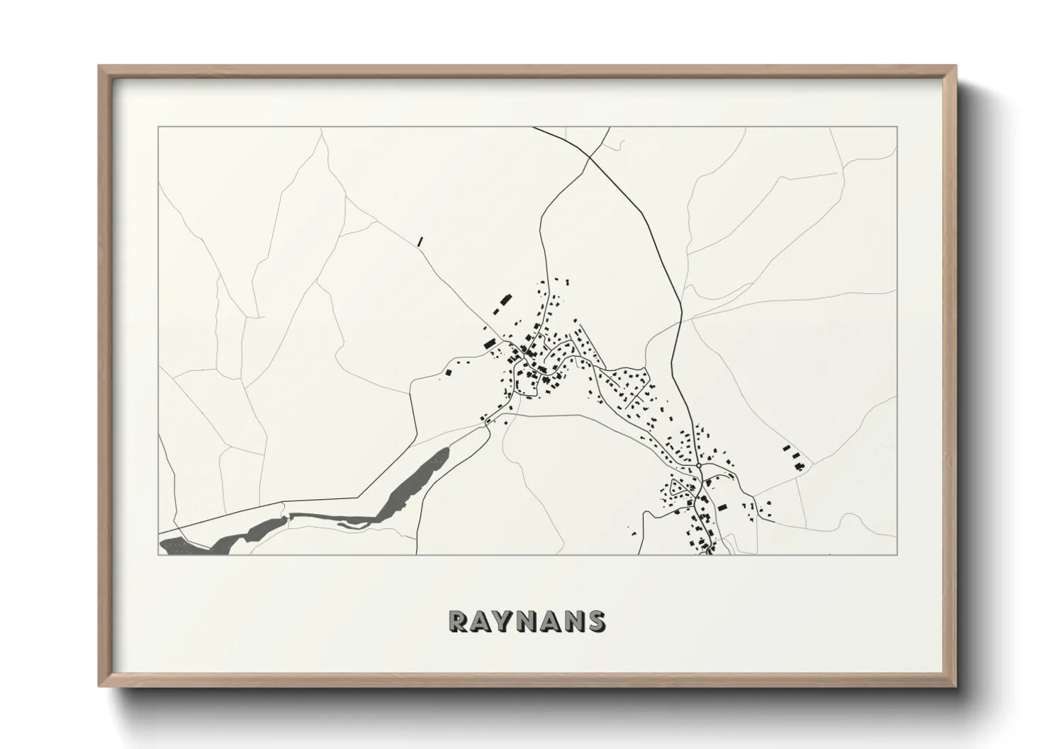 Une affiche de carte sur Raynans