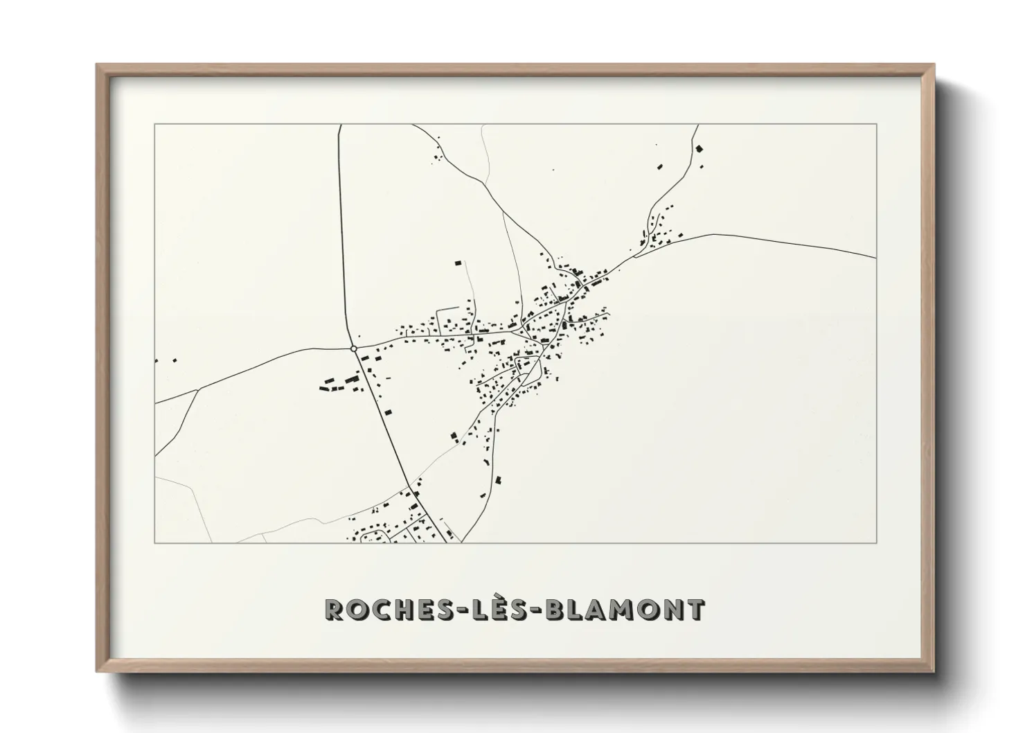 Une affiche de carte sur Roches-lès-Blamont