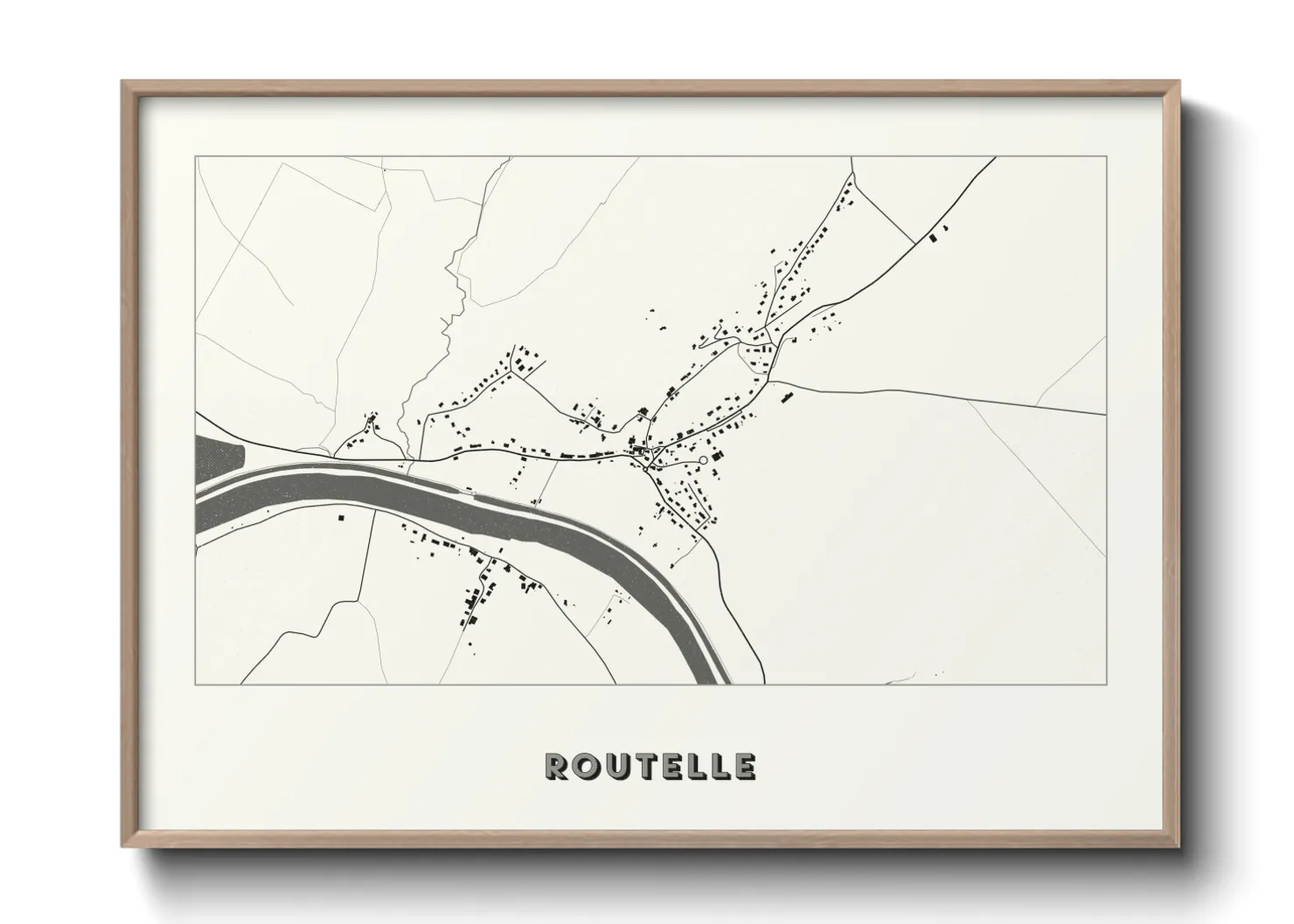 Une affiche de carte sur Routelle
