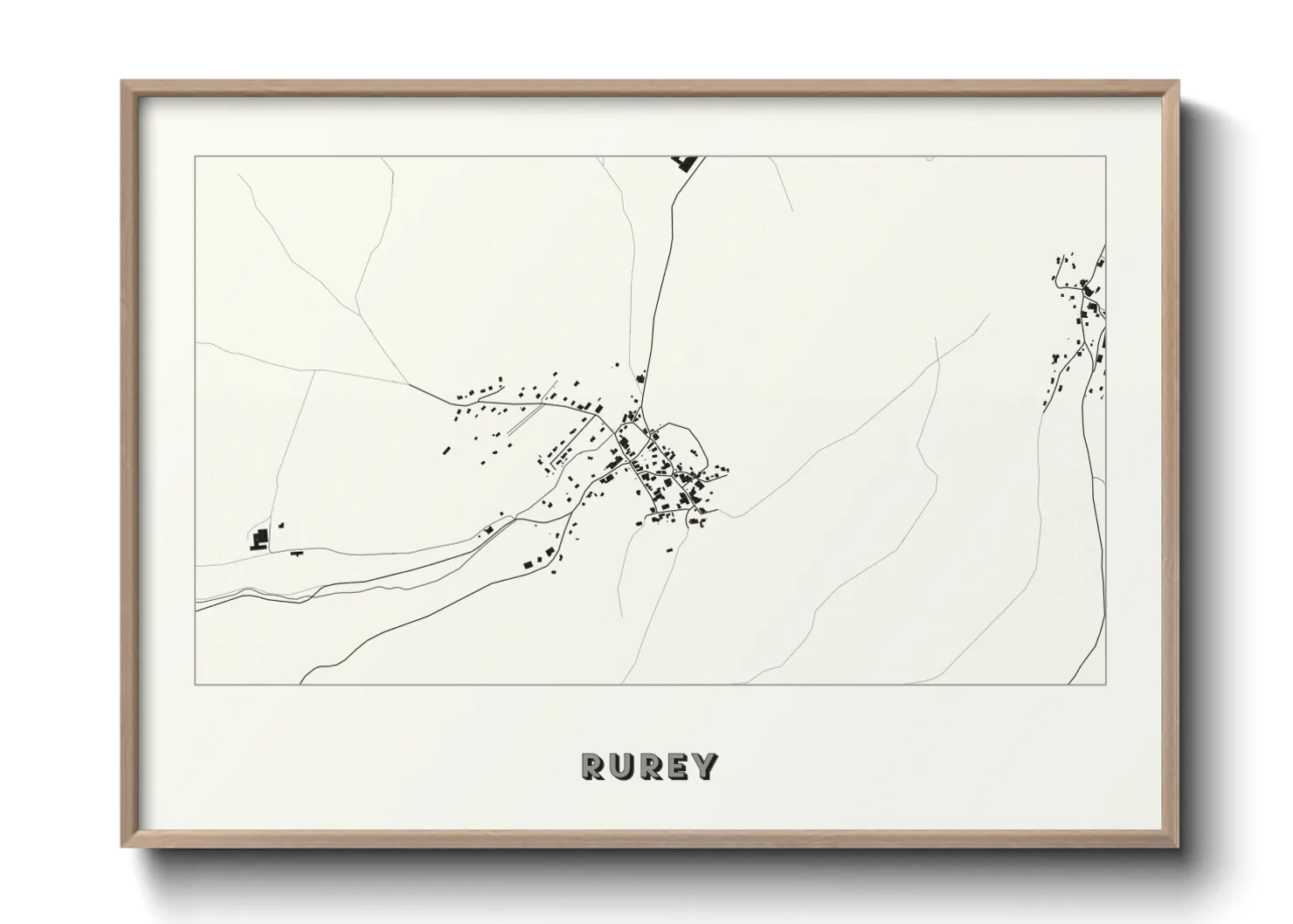 Une affiche de carte sur Rurey