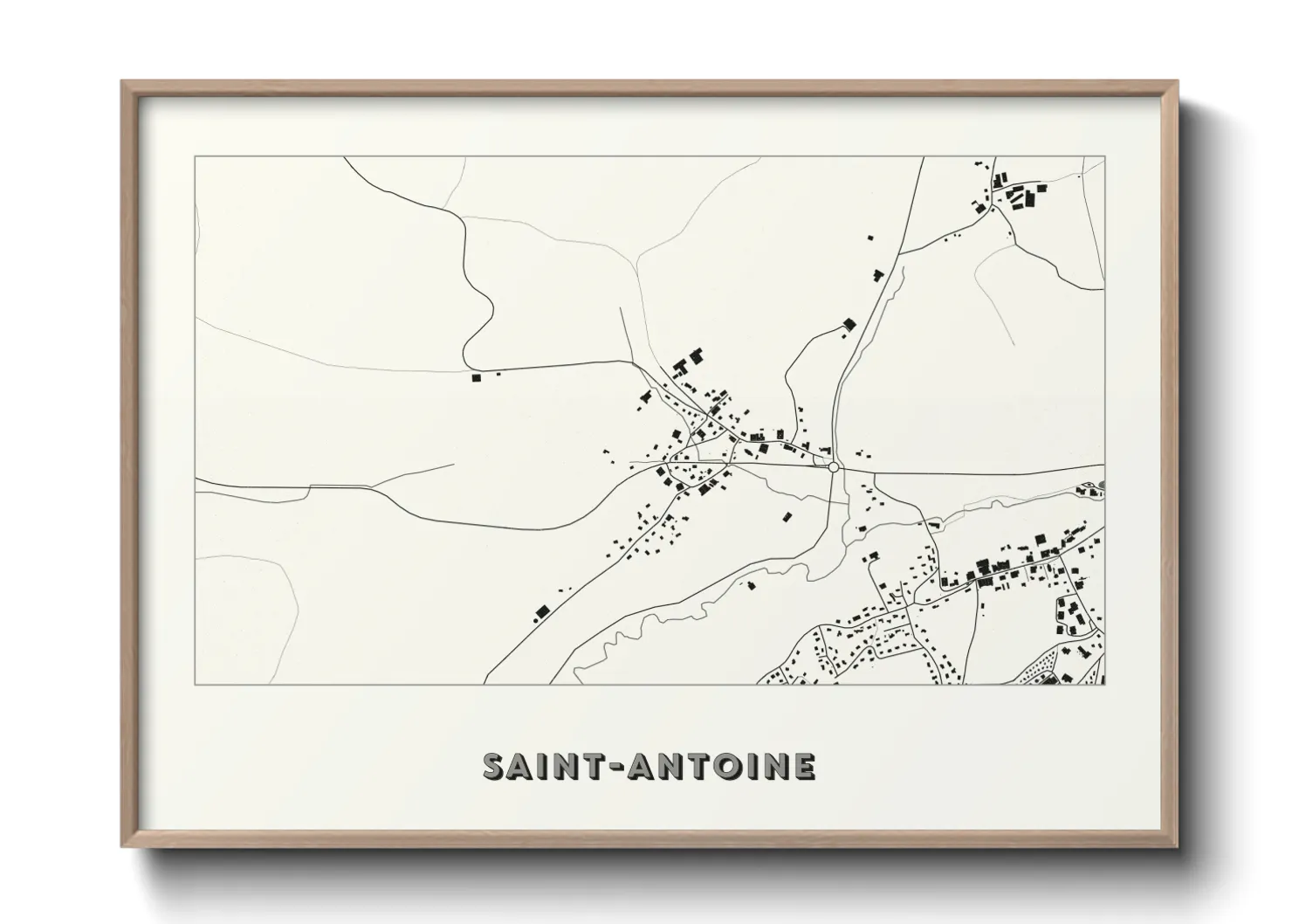 Une affiche de carte sur Saint-Antoine