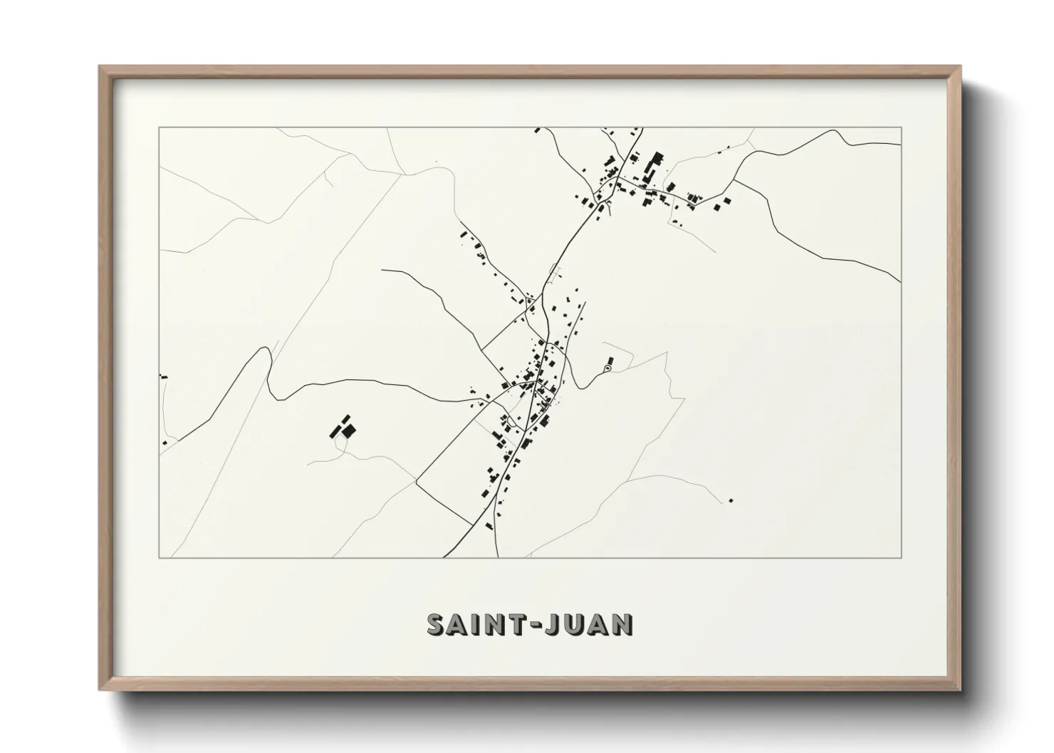 Une affiche de carte sur Saint-Juan