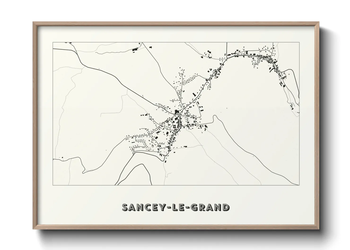 Une affiche de carte sur Sancey-le-Grand