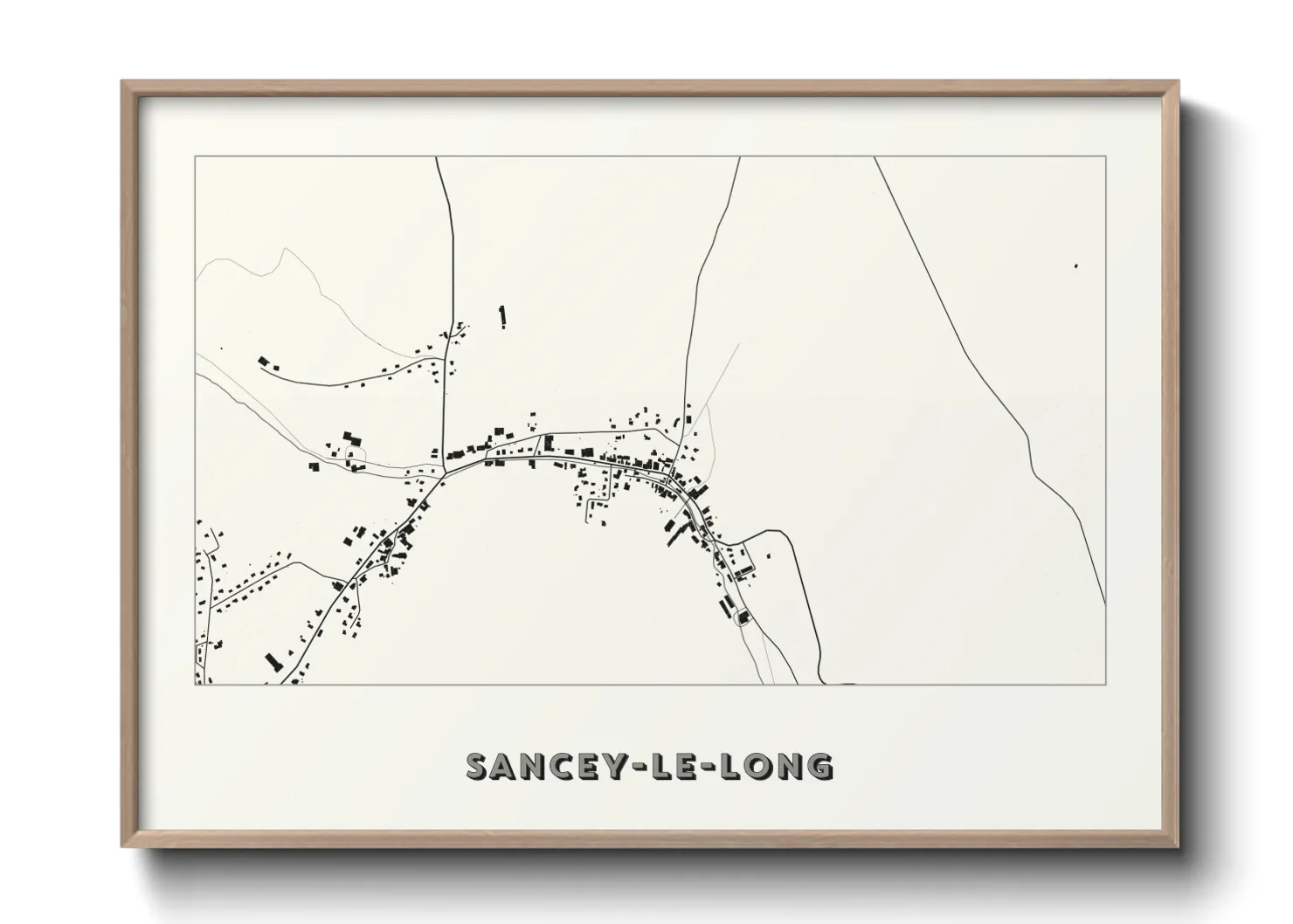 Une affiche de carte sur Sancey-le-Long