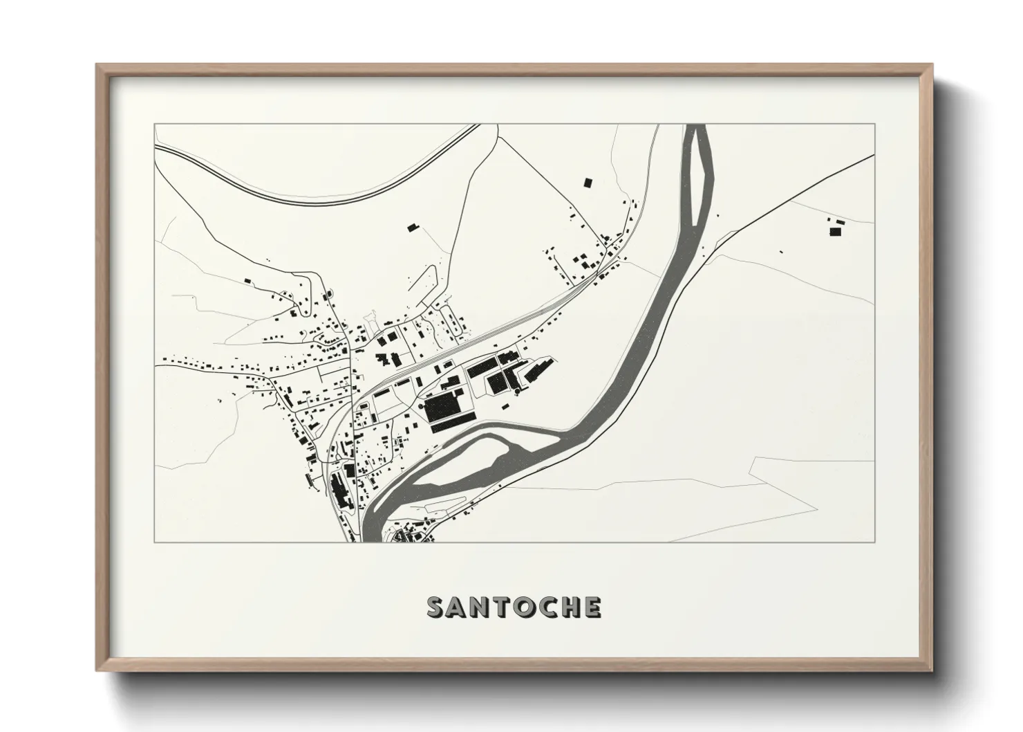 Une affiche de carte sur Santoche