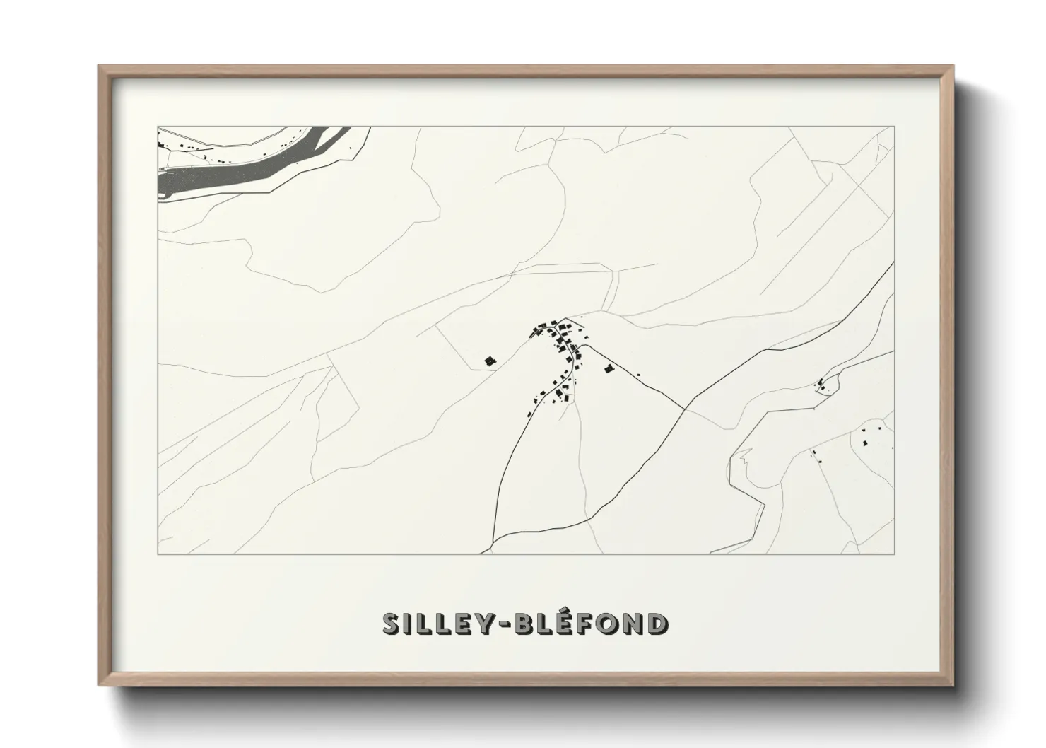 Une affiche de carte sur Silley-Bléfond